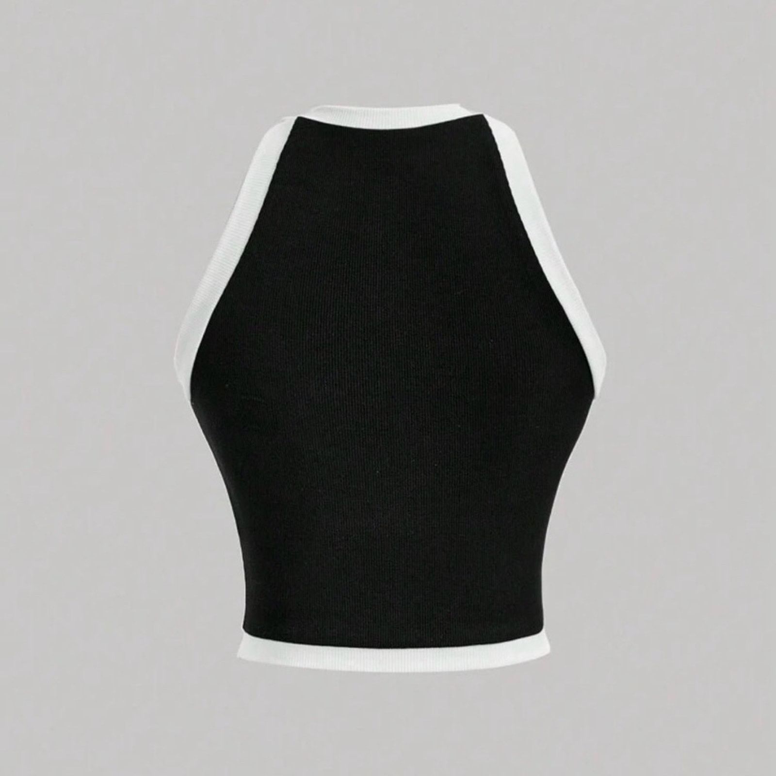 Other New Y2K Stylish Black and White Halter Top with a Bow size S Size S / US 4 / IT 40 - 3 Thumbnail