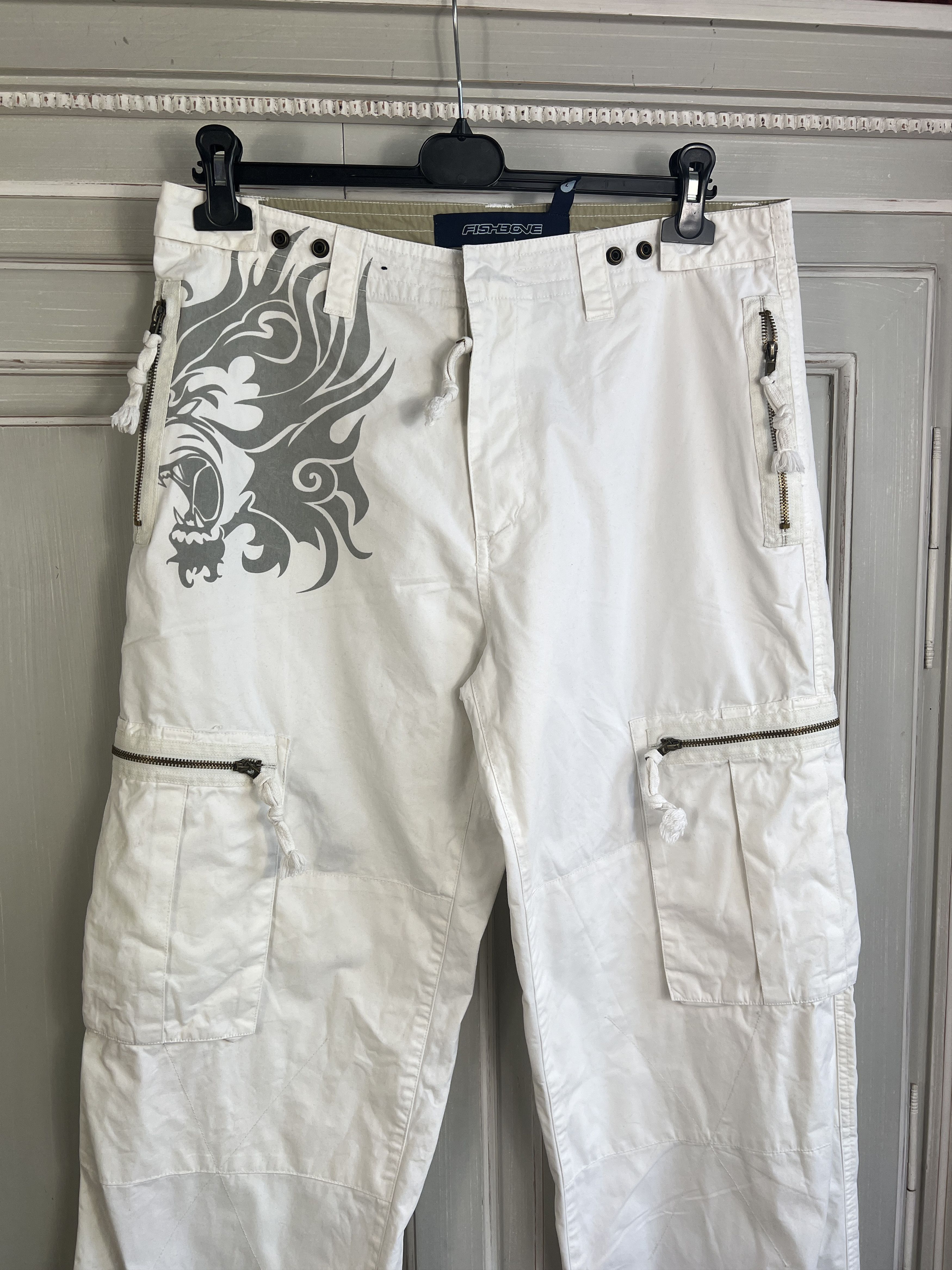 Vintage FISHBONE AVANTGARDE PANTS TRIBLE DRAGONS AVANTGARDE CARGO Size US 34 / EU 50 - 2 Thumbnail