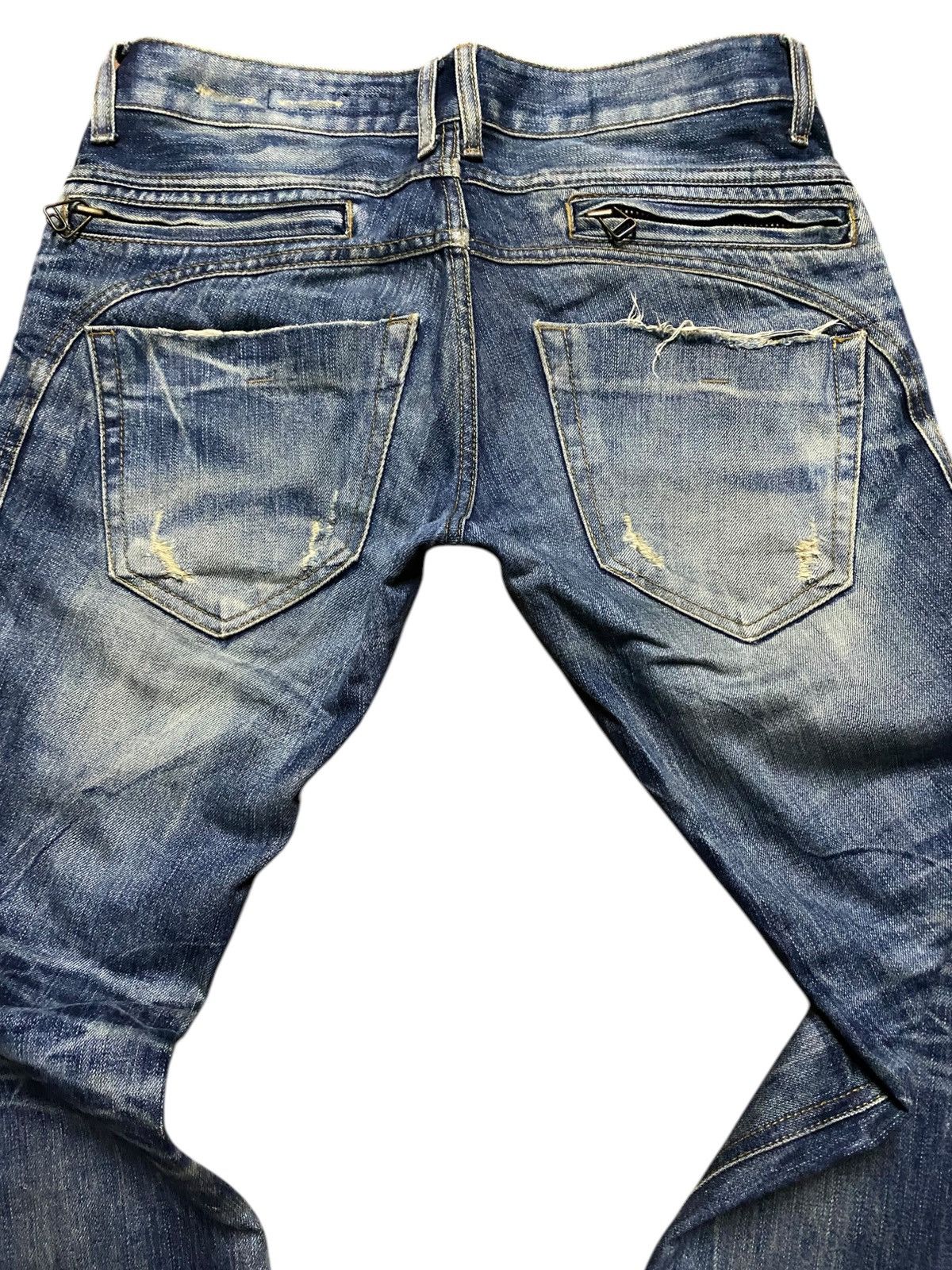 POST ARCHIVE FACTION (PAF) Denim People Republic Distressed Blue Black Size US 33 - 14 Thumbnail