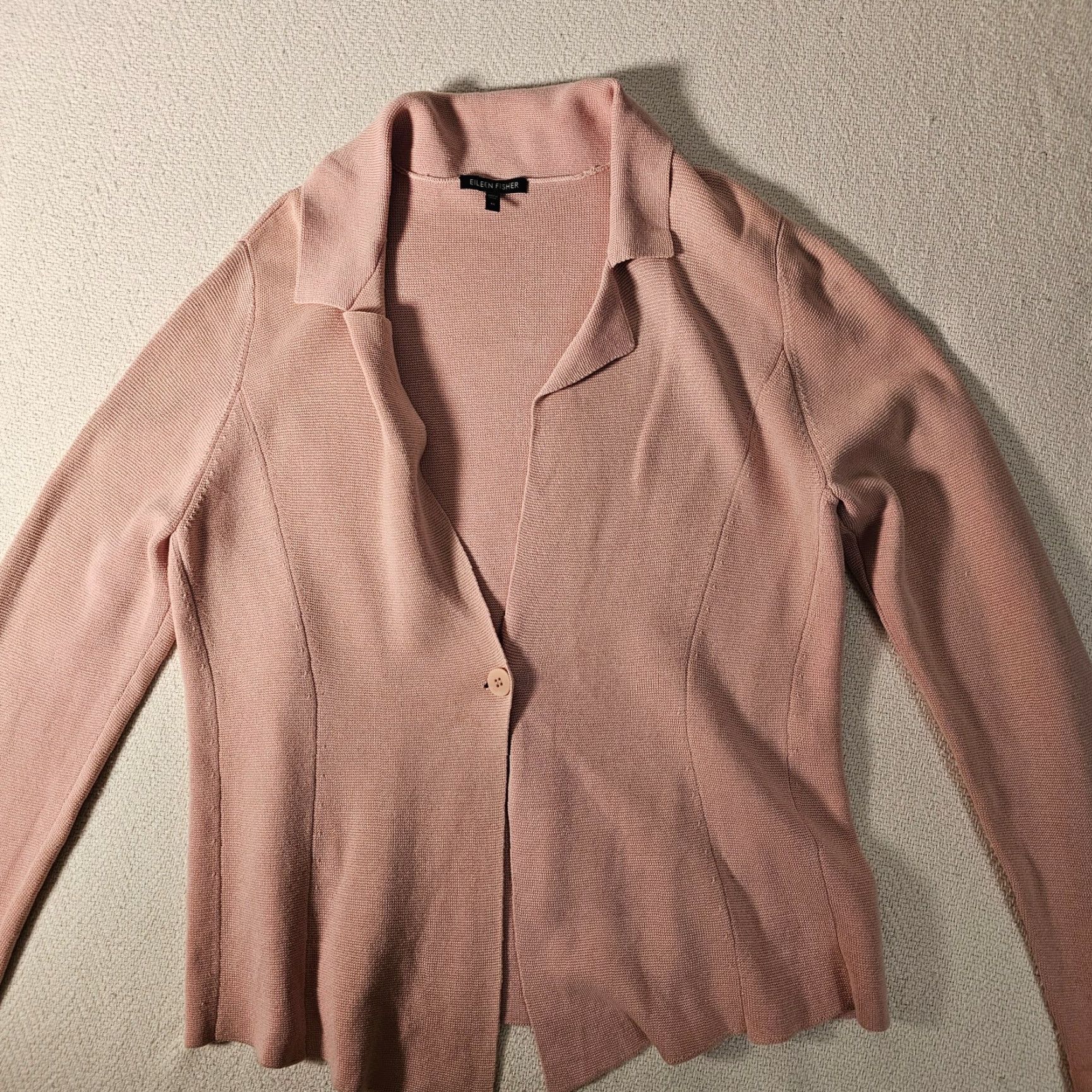 Eileen Fisher VINTAGE Eileen Fisher Pink Silk Blend Cardigan Long Sleeve M Women V-Neck Dusty Pink Cardigan Womens M Silk Blend Size M / US 6-8 / IT 42-44 - 5 Thumbnail