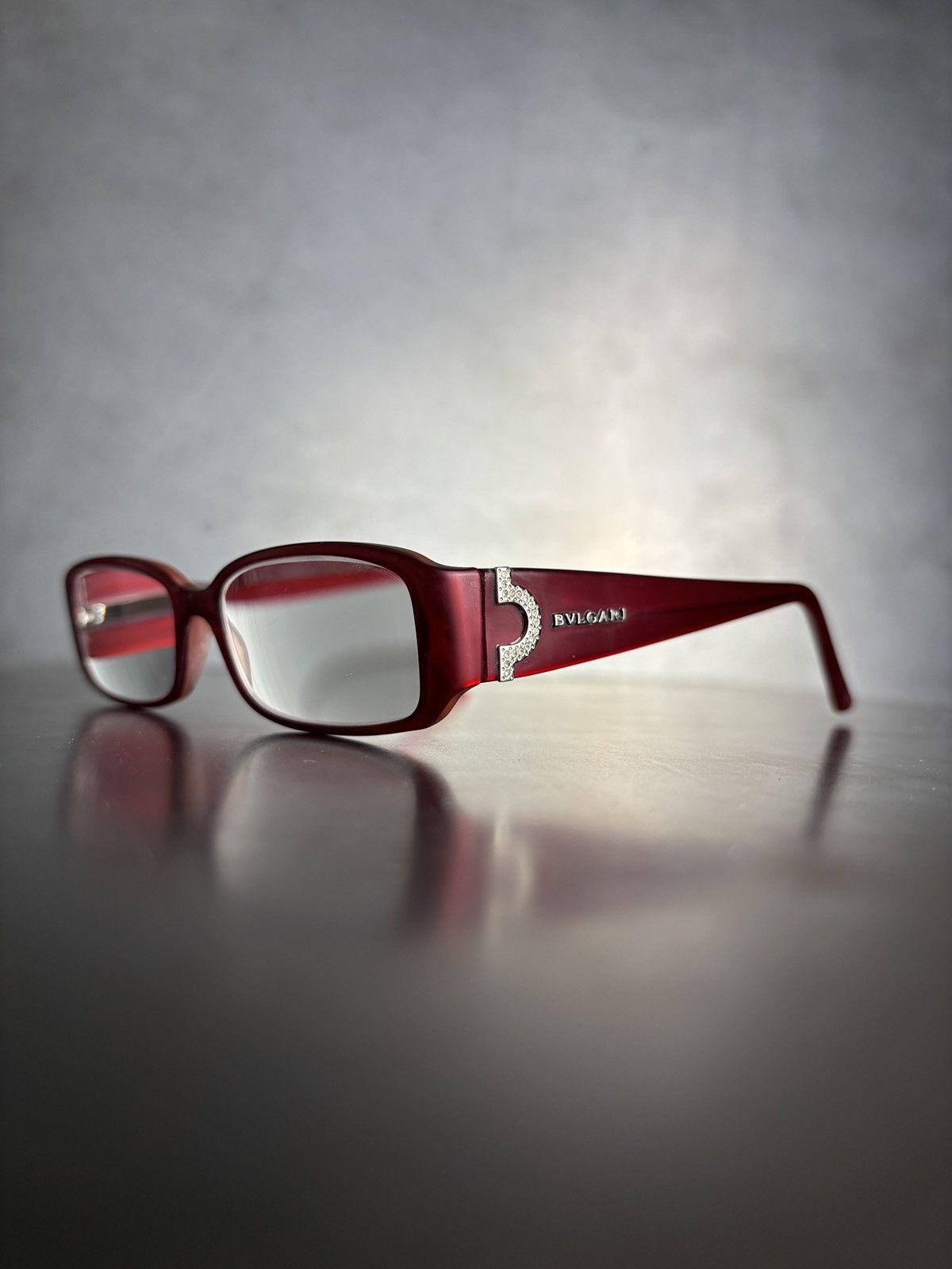 Bvlgari × Vintage 2000s Bvlgari Glasses Y2K Bayonetta Bella Hadid 4006B Strass Size ONE SIZE - 1 Thumbnail
