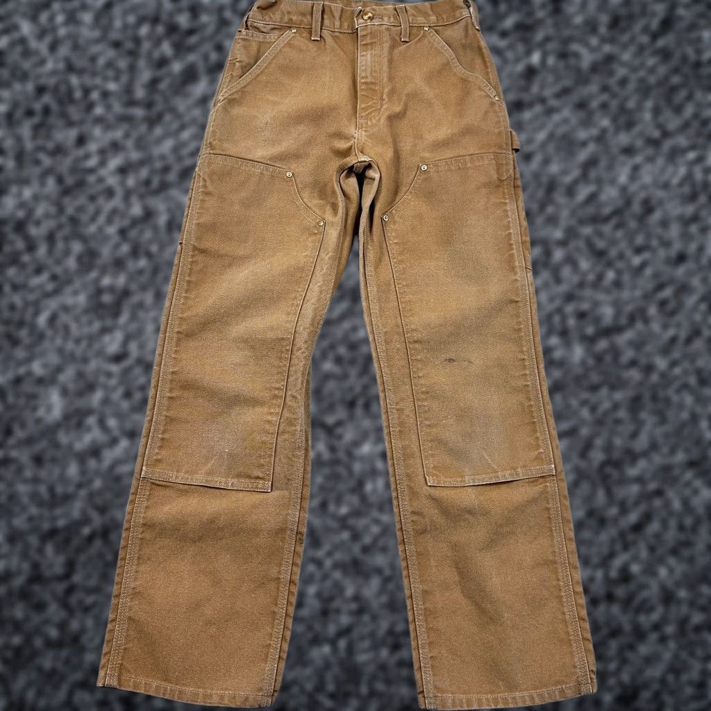 Carhartt VINTAGE Carhartt Jeans 28x30 Brown Loose Fit Regular Straight USA Made Workwear Mens Mens Size US 28 / EU 44 - 1 Thumbnail