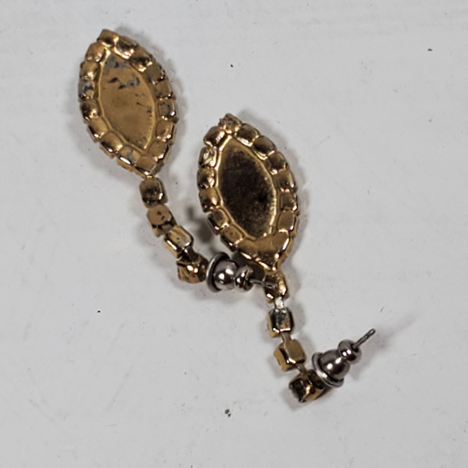 The Unbranded Brand Vintage Casual Bling Earrings 1.5 Inch Drop White Rhinestone Size ONE SIZE - 3 Thumbnail