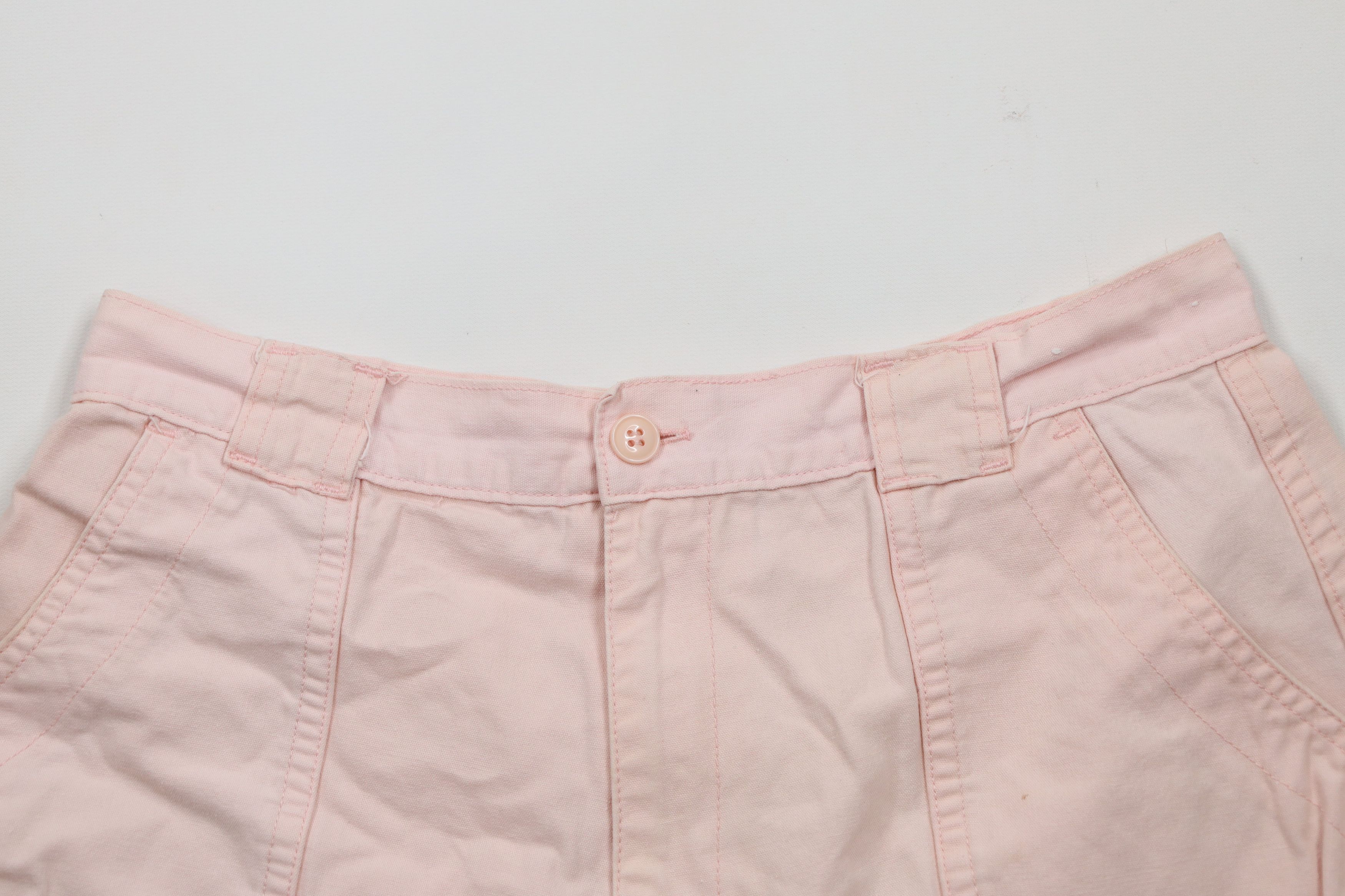 Vintage Vintage 80s 90s Streetwear Distressed Big Pocket Shorts Pink Size 34" / US 12 / IT 48 - 2 Thumbnail