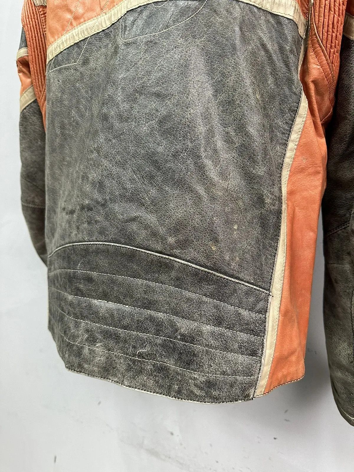 Schott Vintage Harley Davidson Leather Jacket Moto Y2k Racing Rare Size US M / EU 48-50 / 2 - 8 Thumbnail