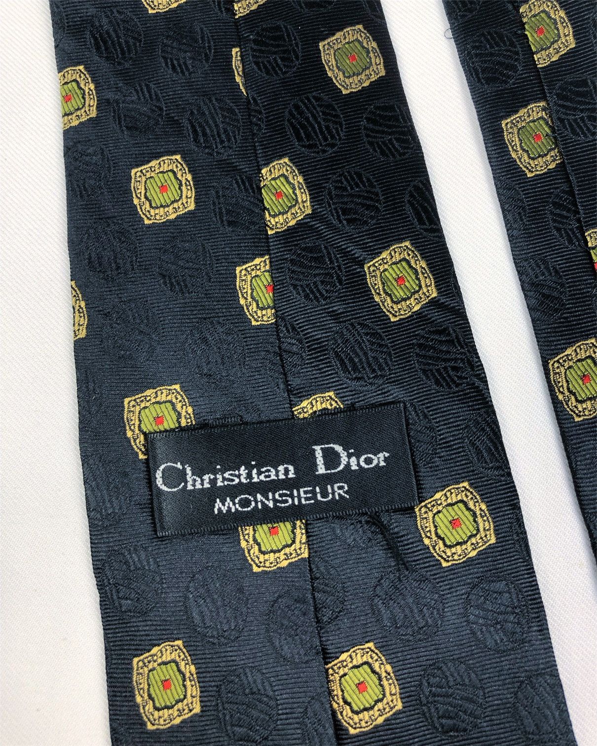 Christian Dior Monsieur Rare Vintage Christian Dior Monsieur Silk Tie Size ONE SIZE - 8 Thumbnail