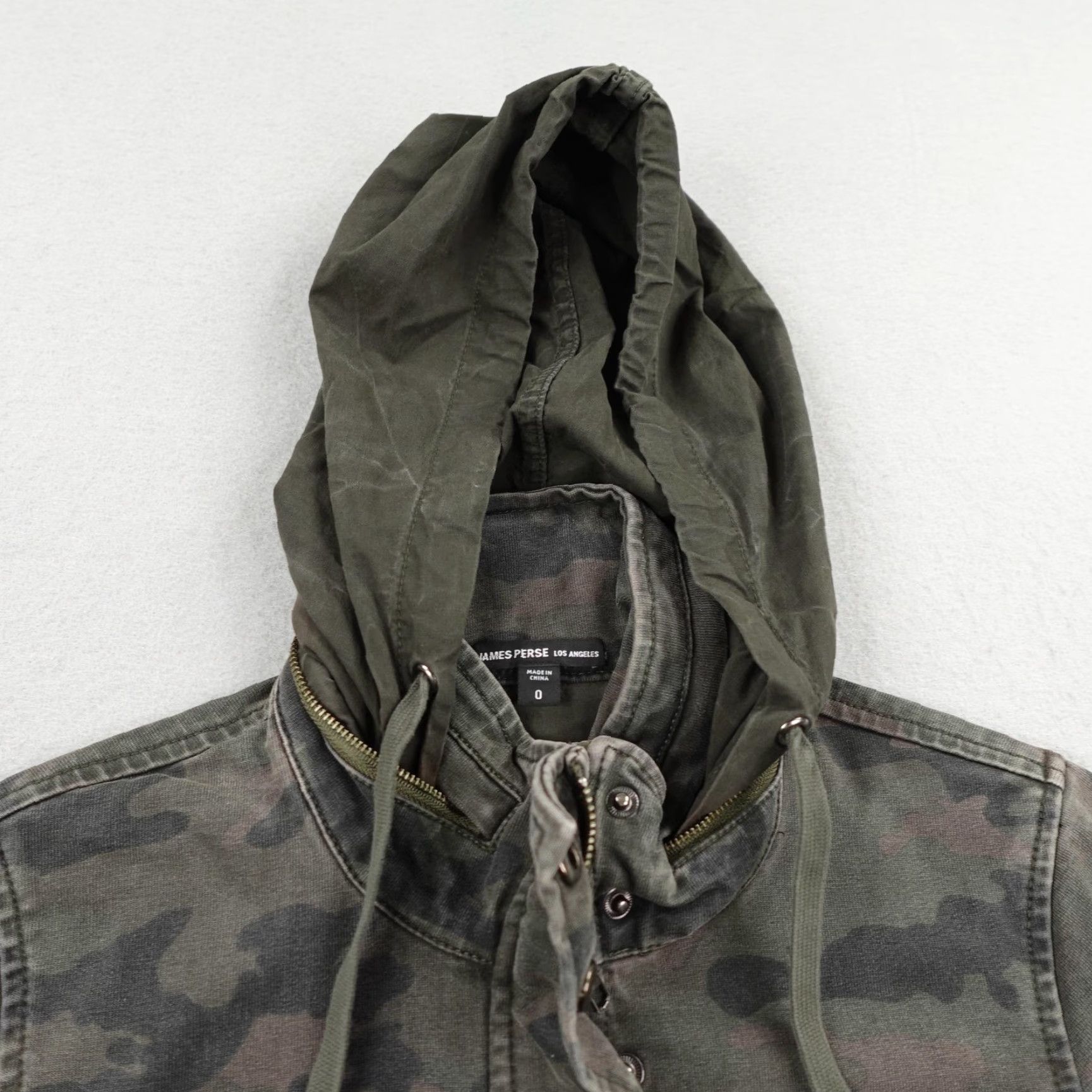 James Perse James Perse Military Jacket Womens XS 0 Green Camo Utility Coat Zip Snap Up Size XS / US 0-2 / IT 36-38 - 2 Thumbnail