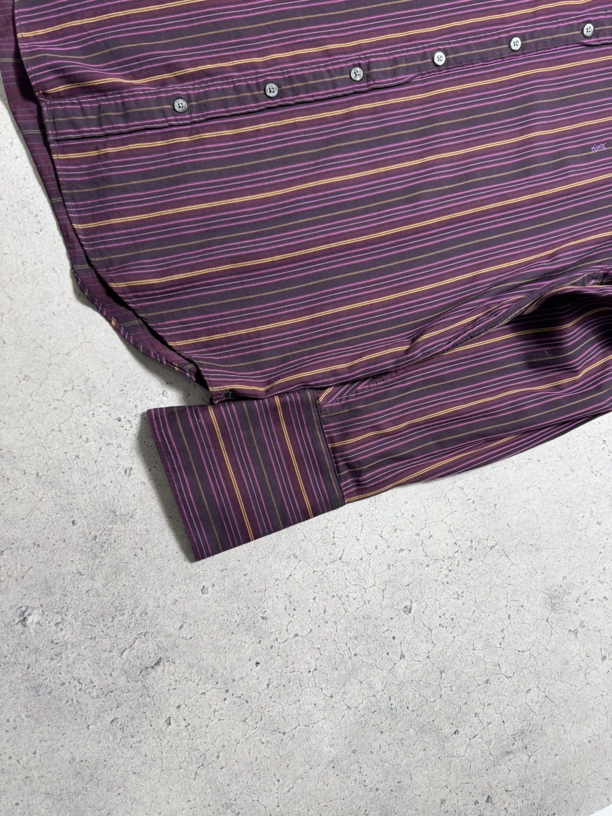 Yves Saint Laurent Yves Saint Laurent YSL Vintage Striped Button Up Shirt Size US L / EU 52-54 / 3 - 3 Thumbnail