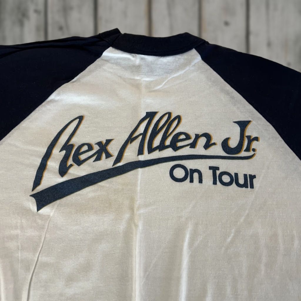 Vintage VINTAGE Rex Allen Jr Tour Shirt Raglan XL Unisex White 3/4 Sleeve I Love Arizona 1980s Music HOF Size US XL / EU 56 / 4 - 1 Thumbnail