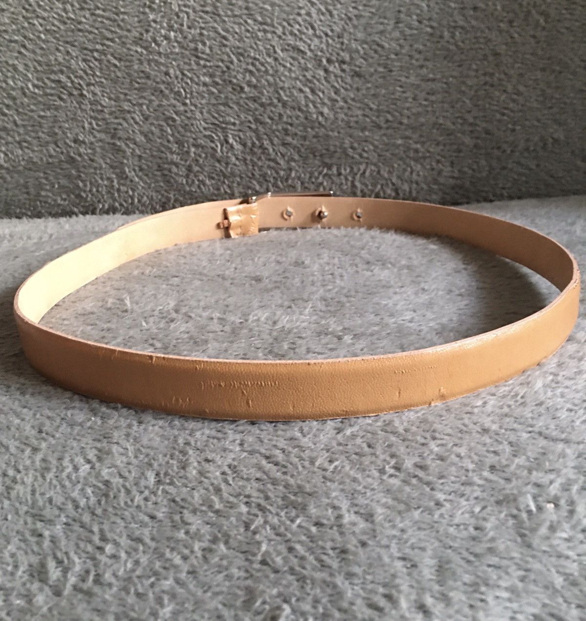 Gucci Gucci Belt Leather Beige G Logo Buckle Vintage Sz 36/90 Size ONE SIZE - 5 Thumbnail