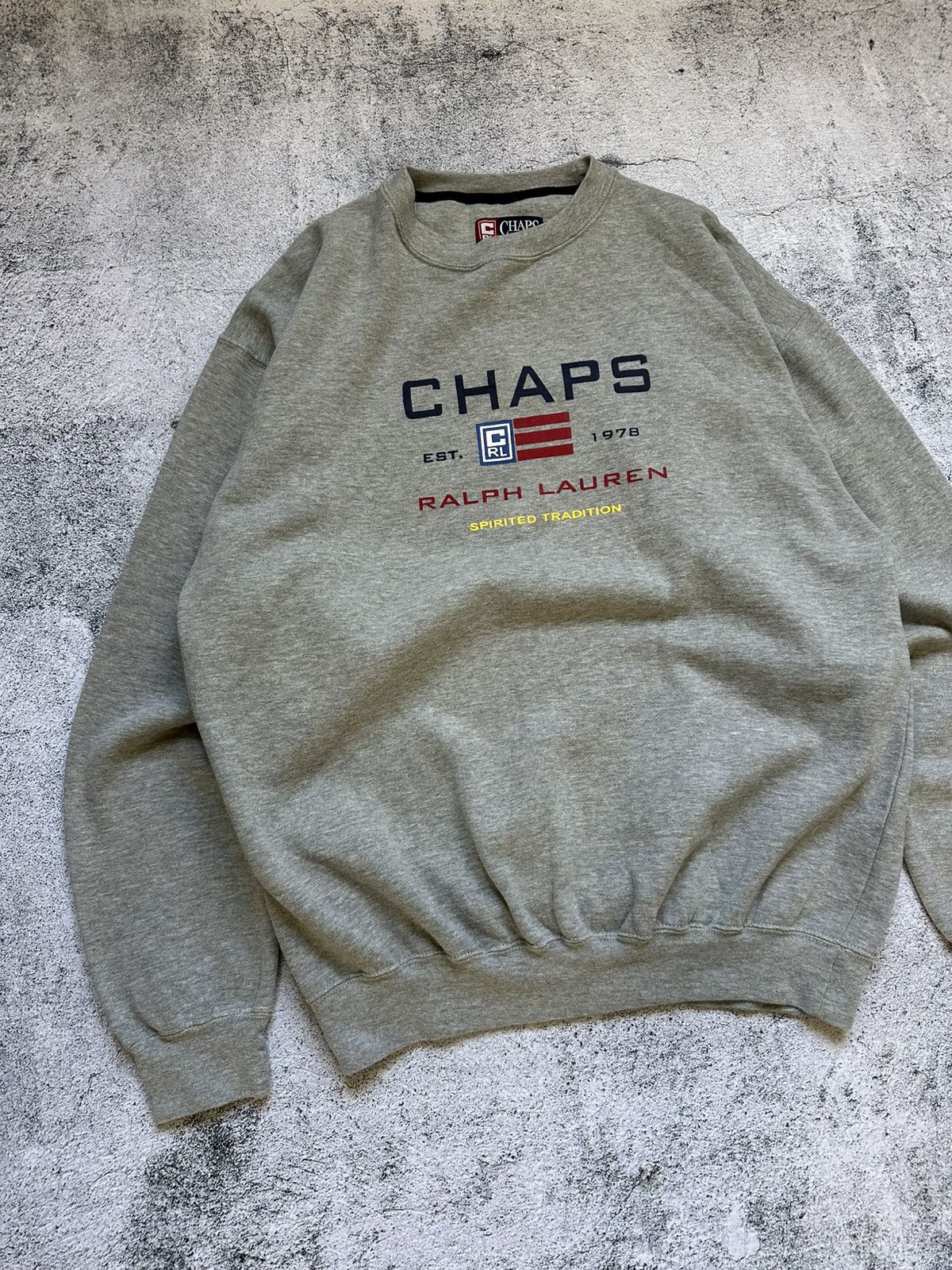Chaps Ralph Lauren Vintage Chaps Ralph Lauren Gray Sweatshirt Edition Logo Fit Size US M / EU 48-50 / 2 - 4 Thumbnail