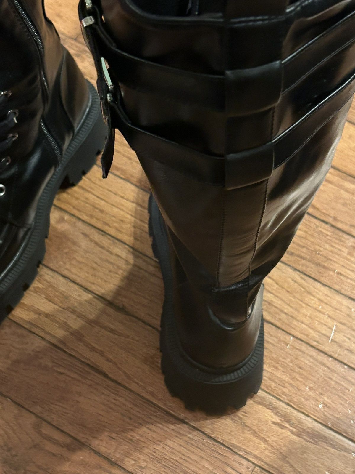 Asos ASOS Chunky Knee High Boots Lace Up Size US 7 / IT 37 - 4 Thumbnail