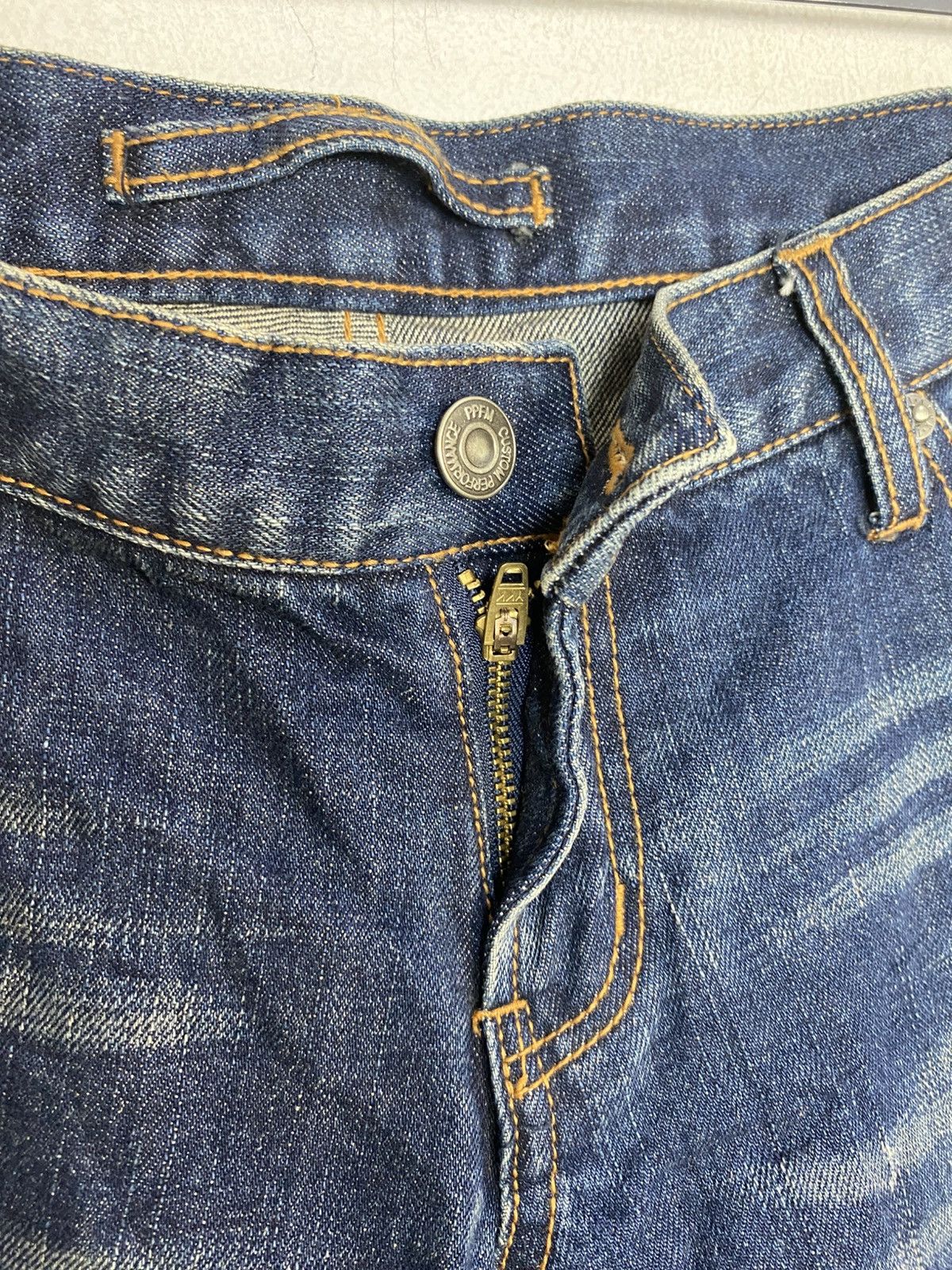 PPFM PPFM Yellow Riot Indigo Denim Jeans Straight Cut Size US 33 - 6 Thumbnail