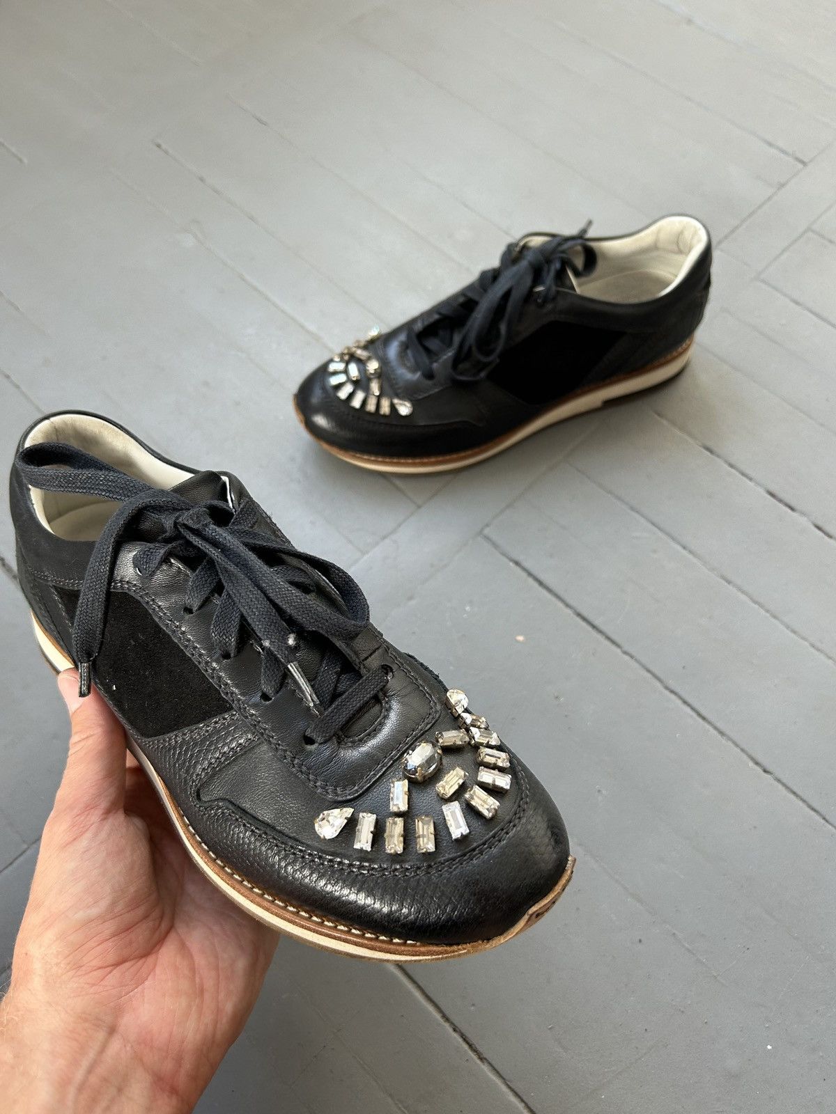 Lanvin Lanvin black low top sneakers Size US 10 / IT 40 - 5 Thumbnail