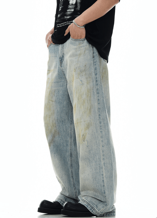 Japanese Brand × Jean Men's American retro distressed casual straight jeans Size US 32 / EU 48 - 4 Thumbnail