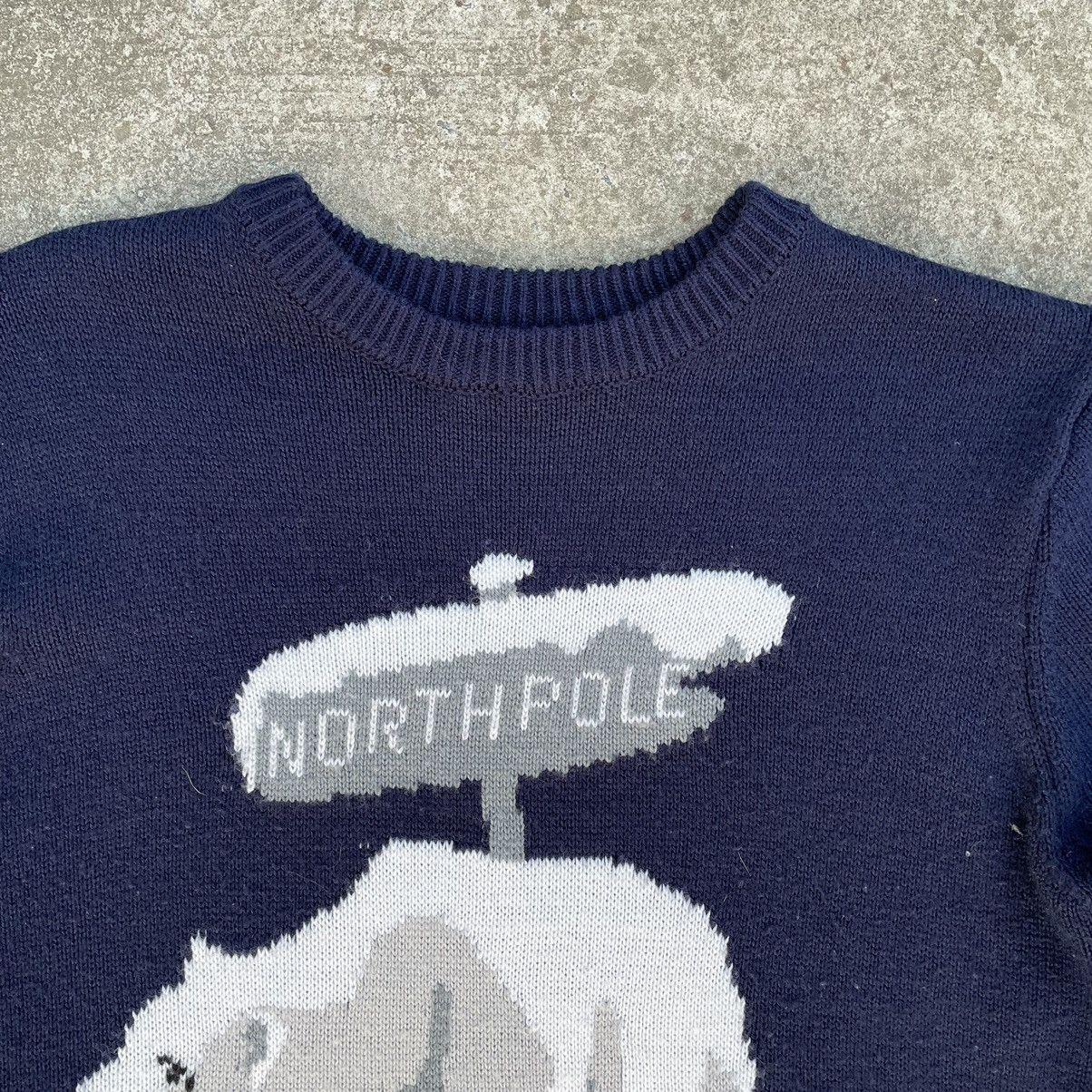 Vintage Vintage Knit Sweater Nort Police White Bear Logo Y2K 90s USA Size US M / EU 48-50 / 2 - 5 Thumbnail