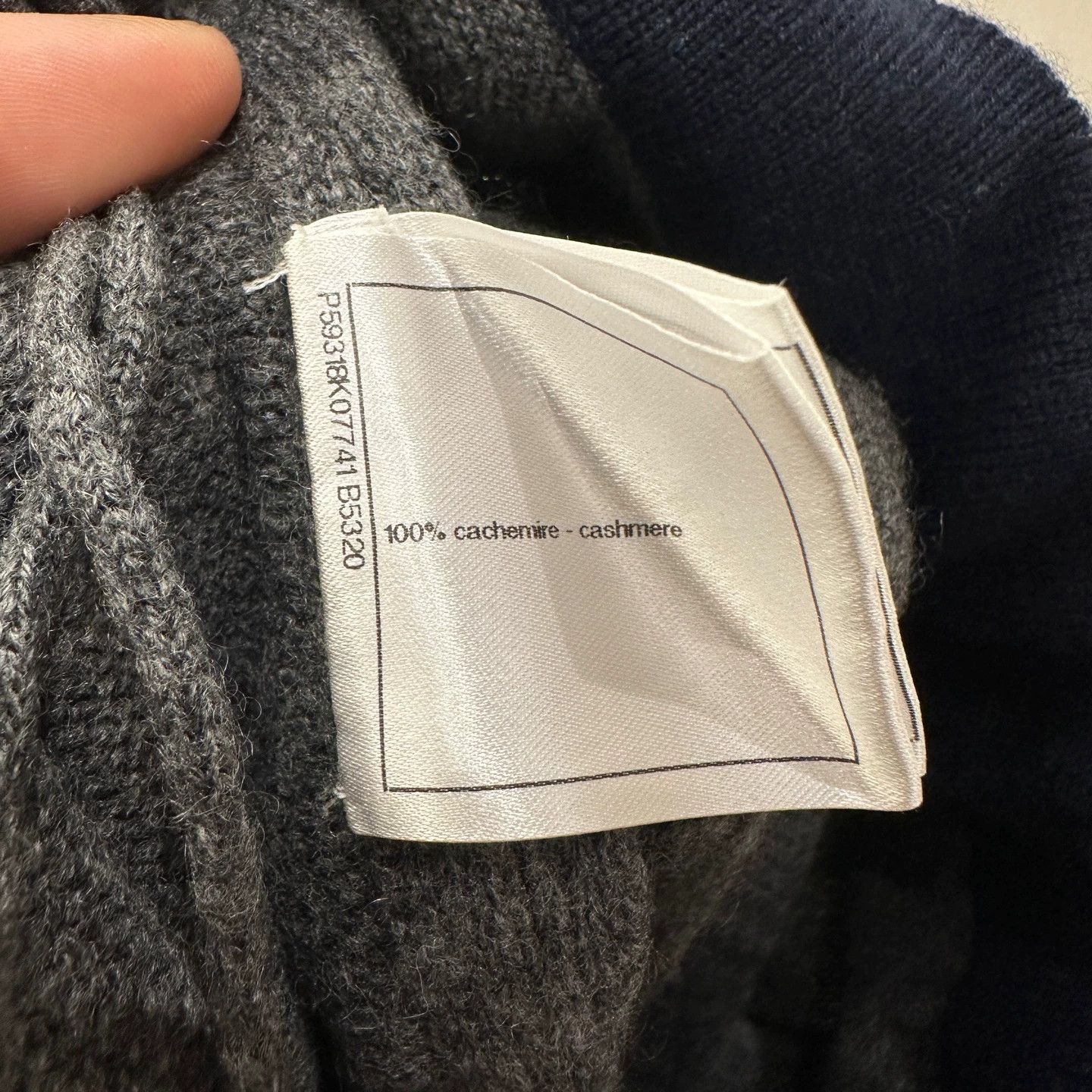 Chanel Chanel Cashmere Blue-Gray Double Pocket Dress 36 Size 26" / US 2 / IT 38 - 6 Thumbnail