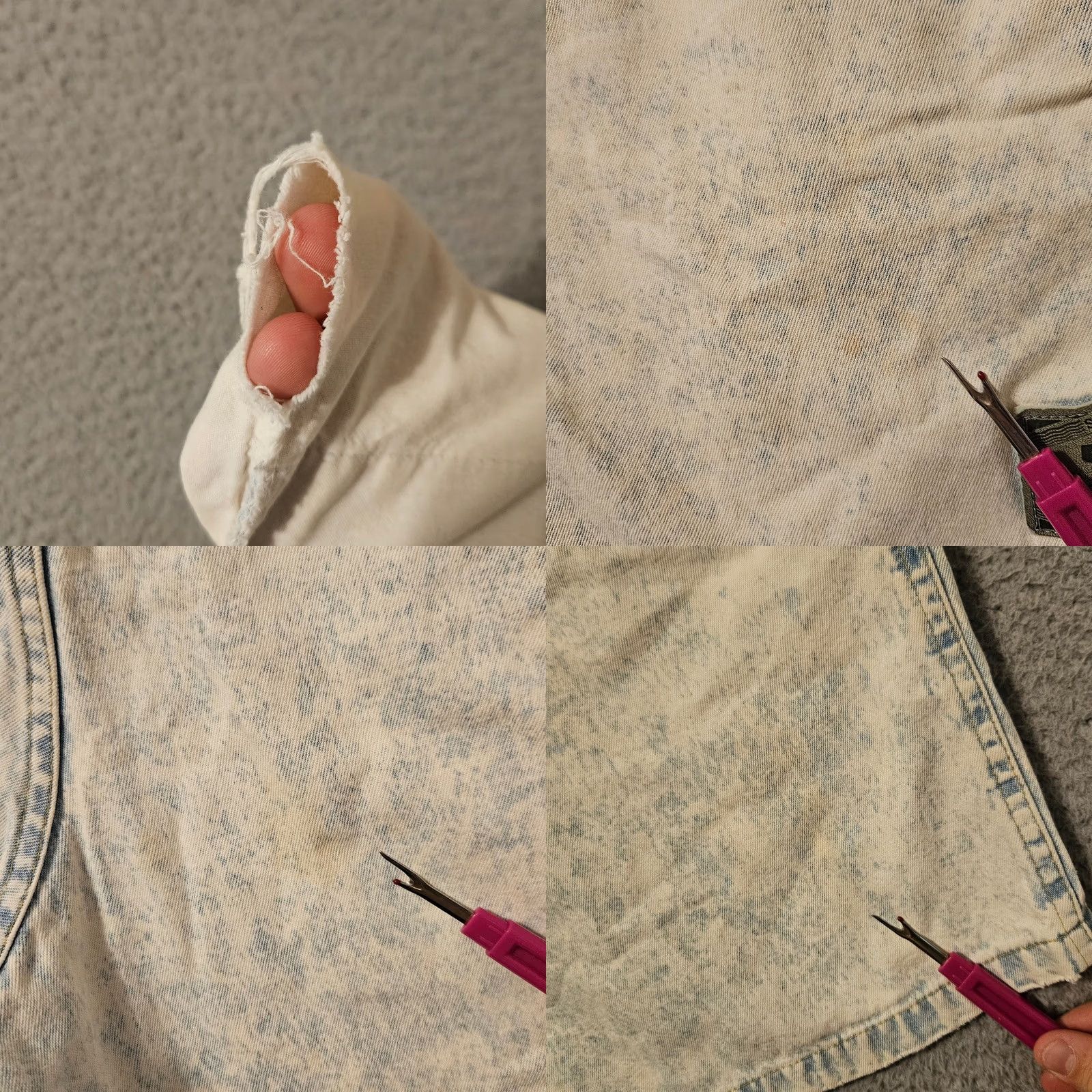 Quiksilver VINTAGE Quiksilver Shorts 30 USA Made Light Acid Wash Jorts Blue Denim Size US 30 / EU 46 - 9 Thumbnail