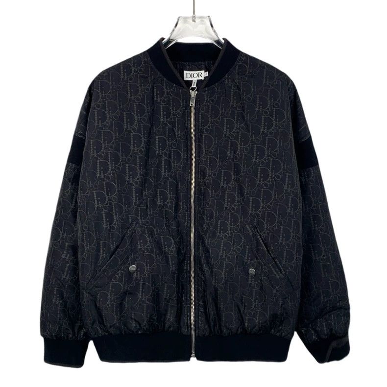 Dior Dior Size 13 Black logo embossed full print stand-up collar Size US XXS / EU 40 - 1 Thumbnail