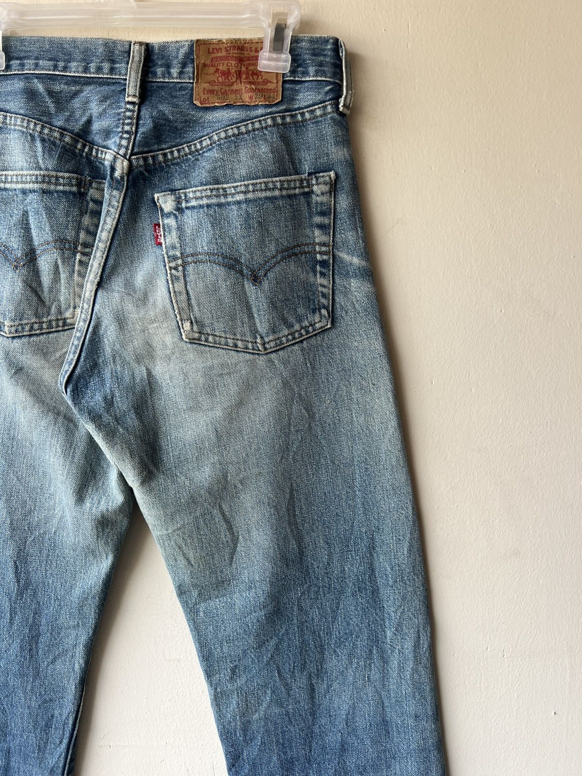 Levi's 90s Levi’s 502 XX Big E Aging Distress Denim Selvedge Jeans Size US 29 - 18 Thumbnail