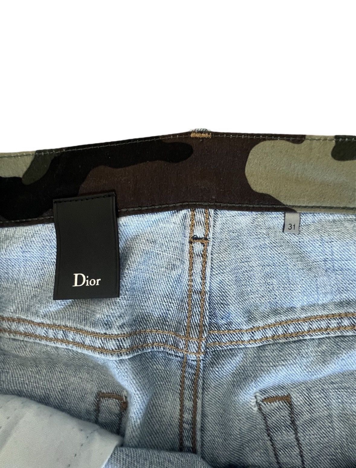 Dior × Hedi Slimane Sample Camo Waist Denim Size US 31 - 9 Thumbnail