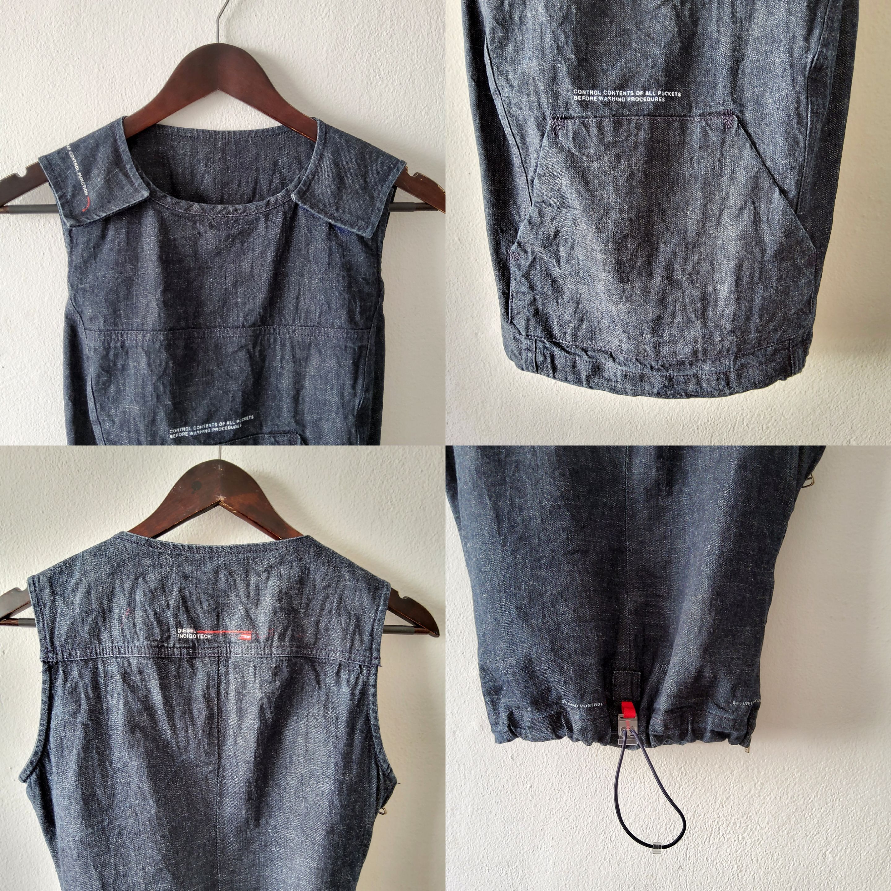 Diesel Diesel rare vintage 90s y2k cargo tech denim vest top Size L / US 10 / IT 46 - 5 Thumbnail