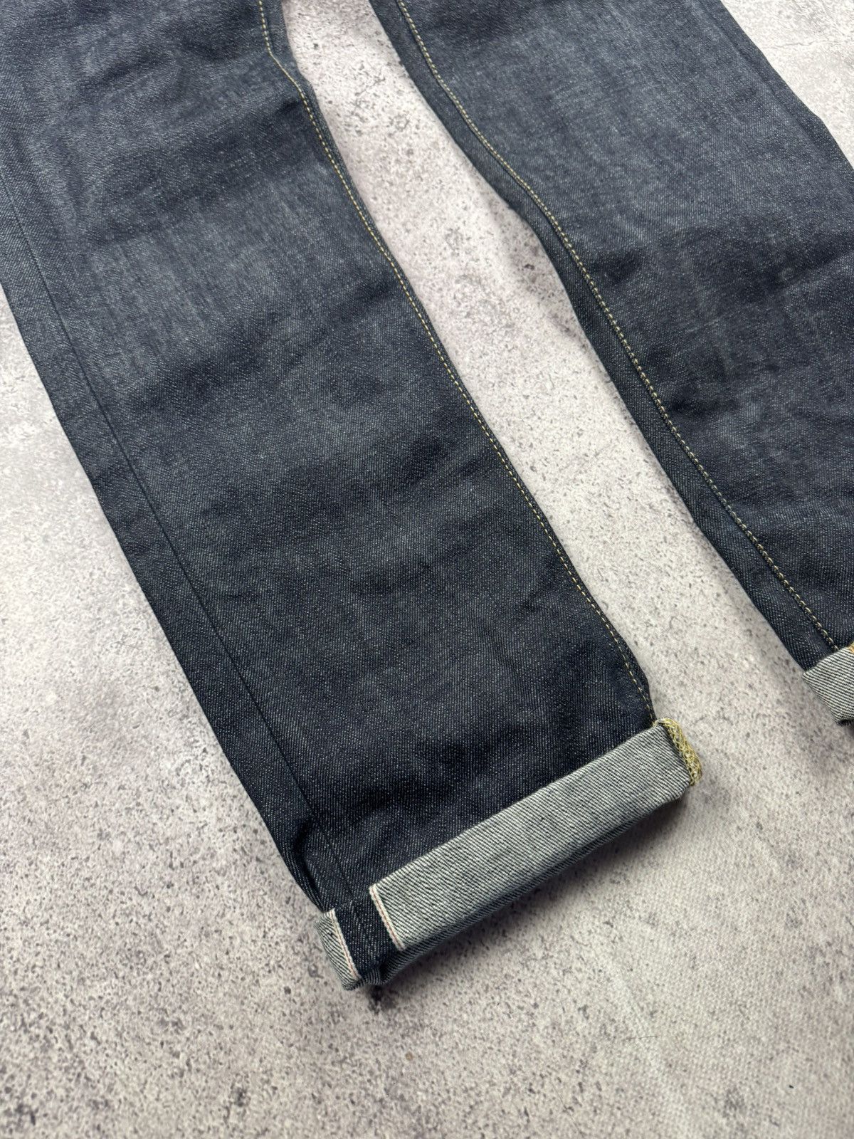 Edwin VINTAGE EDWIN WASHED DISTRESSED BAGGY SELVEDGE JAPANESSE Size US 30 / EU 46 - 3 Thumbnail
