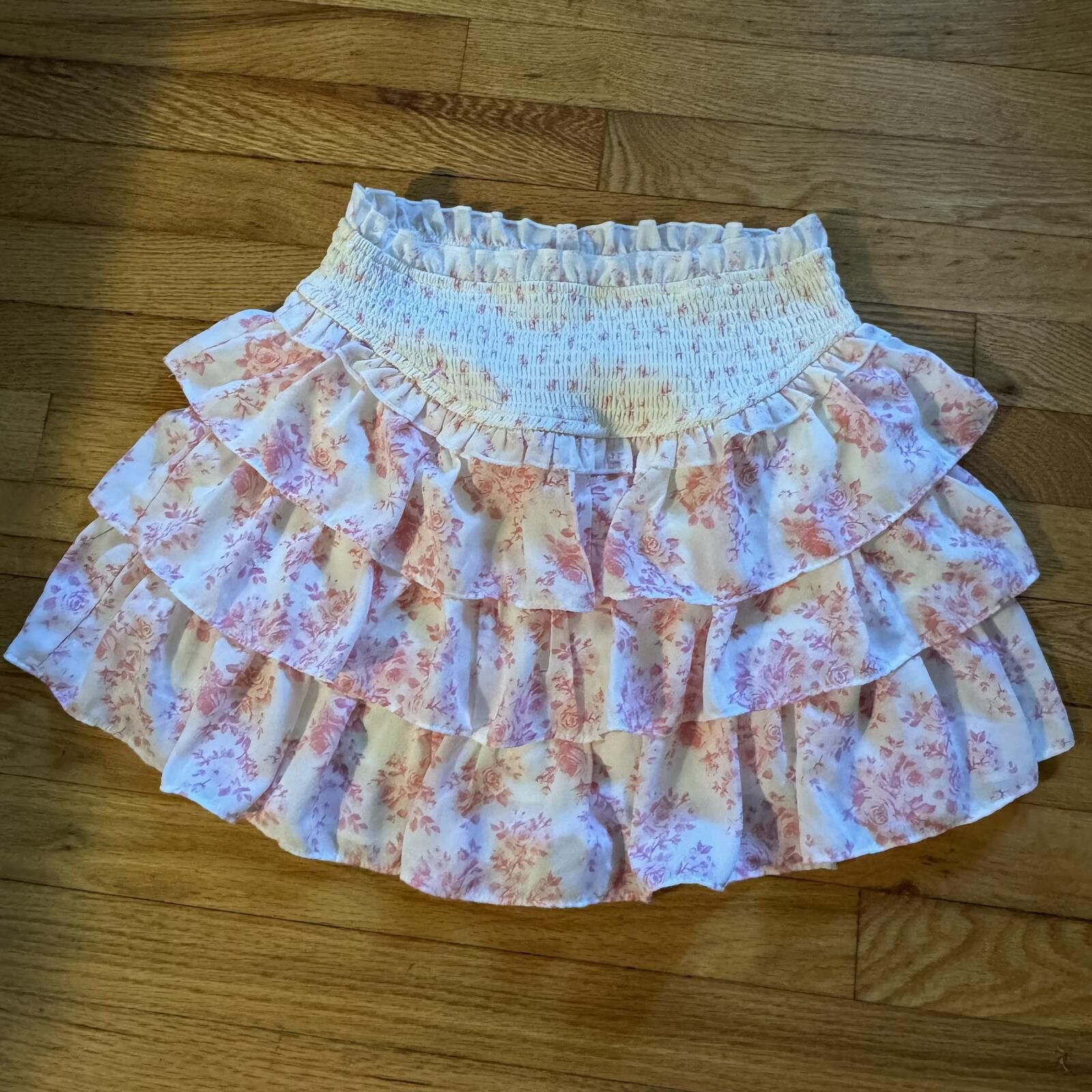 Other Floral Ruffle LSF lookalike Tiered Mini Skirt - Size Small Size 28" / US 6 / IT 42 - 2 Thumbnail