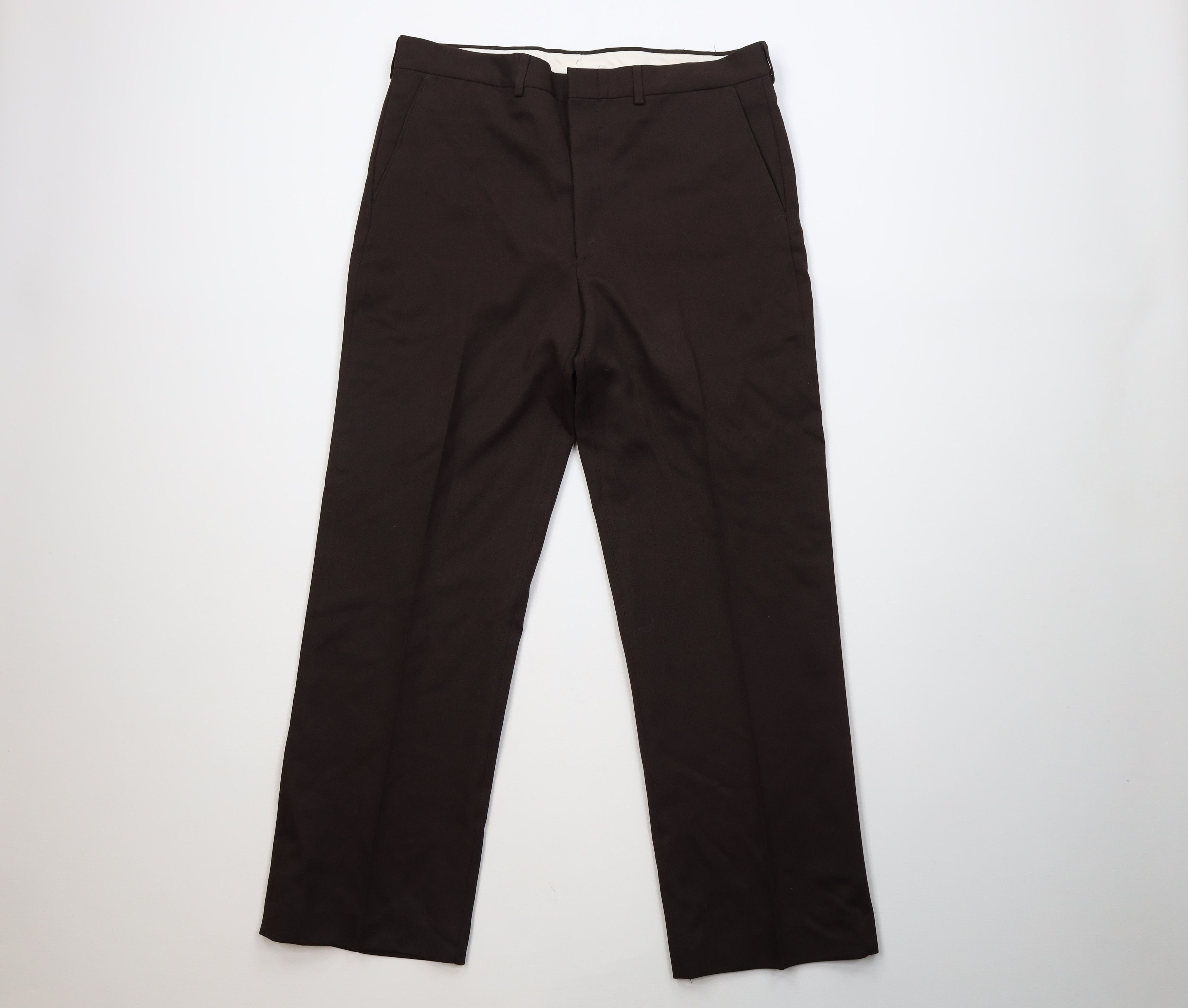 Vintage Vintage 70s Streetwear Flared Wide Leg Chino Pants Brown USA Size US 36 / EU 52 - 1 Thumbnail
