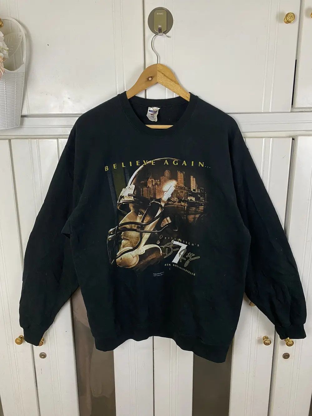 Jerzees × Vintage Vintage Pittsburgh's Ben Roethlisberger Size US L / EU 52-54 / 3 - 1 Thumbnail