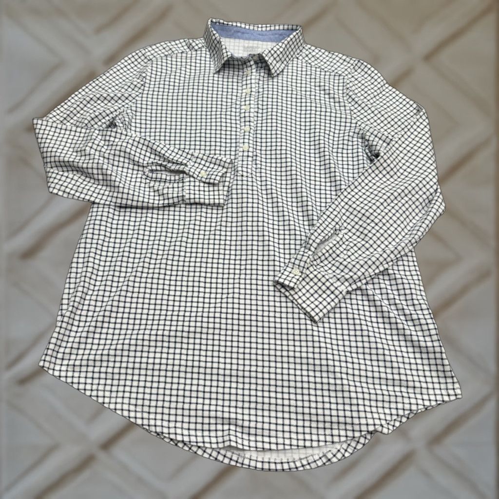 Lands' End VINTAGE Lands' End Women's Tunic Shirt Casual Long Sleeve Plaid Blue Regular Size S Size S / US 4 / IT 40 - 1 Thumbnail