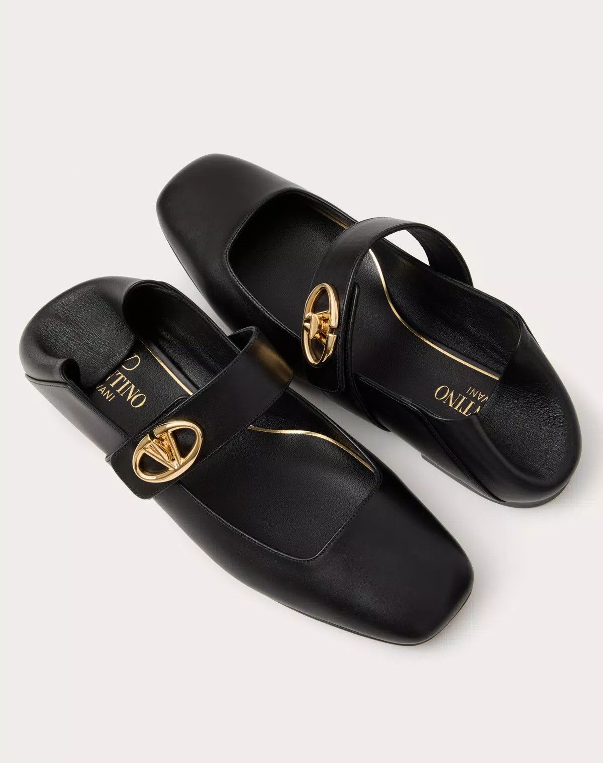Valentino o1s1wg110625 Vlogo Locker Mary Jane Ballerina in Black Size US 11.5 / IT 41.5 - 5 Thumbnail