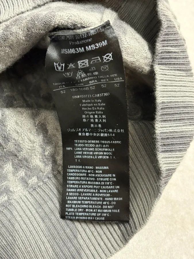 Giorgio Armani AW2013 Giorgio Armani Spiral Grey Wool Sweater Size XS / US 0-2 / IT 36-38 - 10 Thumbnail