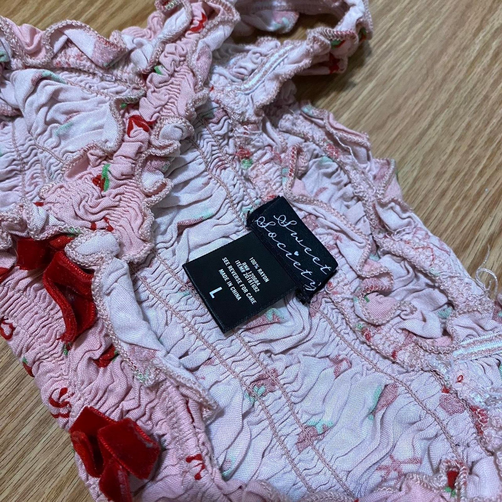 Other Secret society strawberry scrunch top Size L / US 10 / IT 46 - 4 Thumbnail