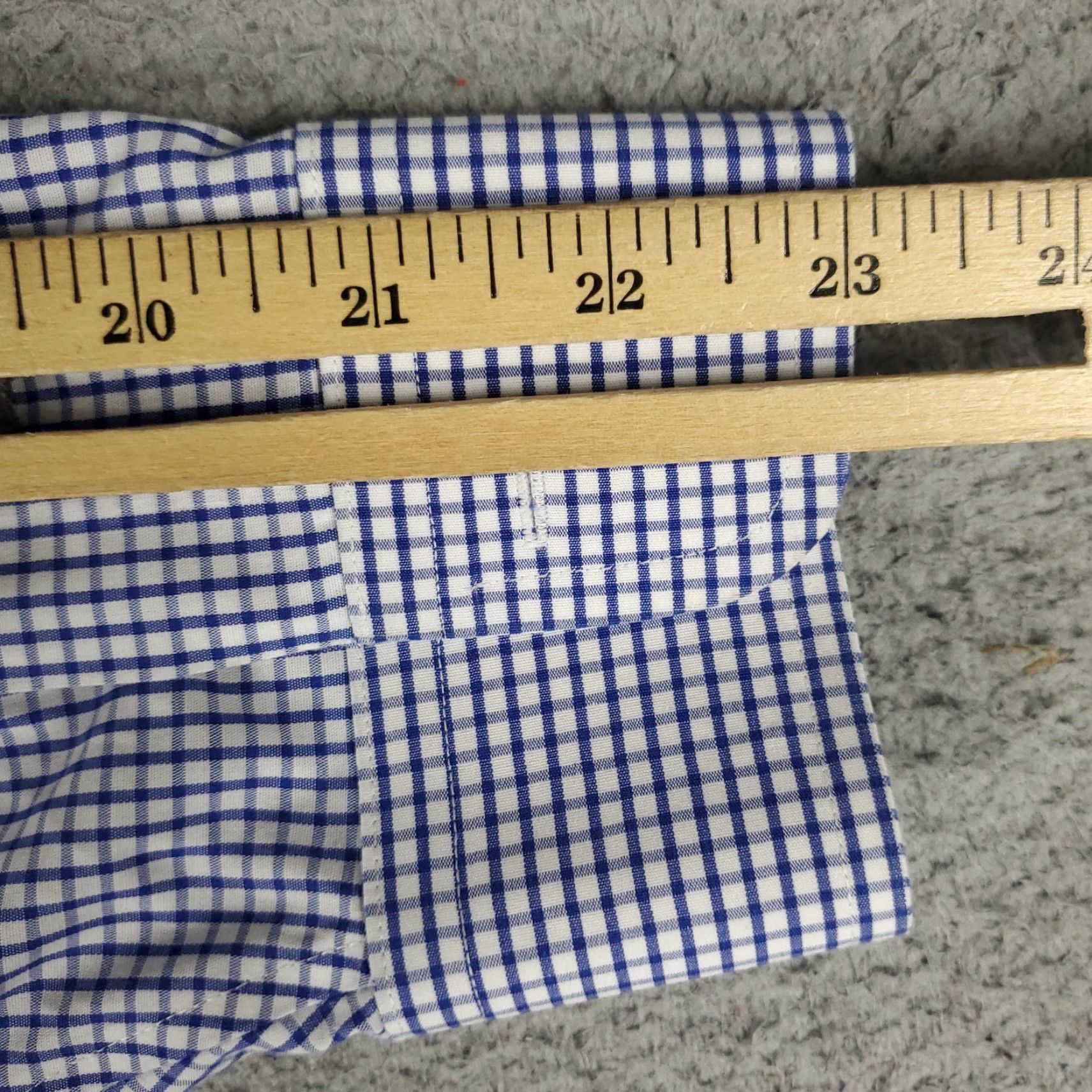 Brooks Brothers Brooks Brothers Dress Shirt Mens 16.5 Blue Check Long Sleeve Button Up Size 42R - 6 Thumbnail