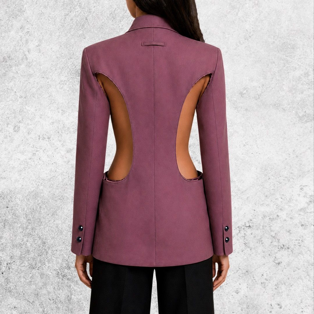 Jean Paul Gaultier Jean Paul Gaultier Pour GIBO Vintage 80s Cut-Out Cage Blazer Size L / US 10 / IT 46 - 7 Thumbnail