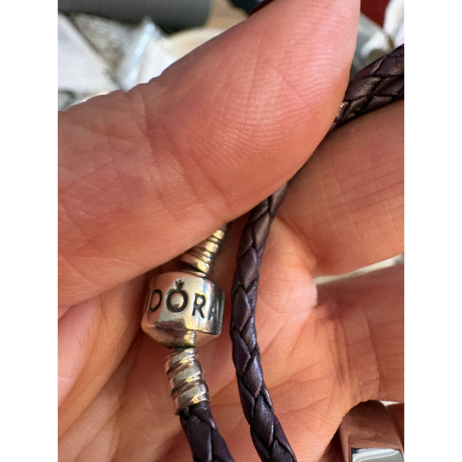 pandora Pandora Double Leather Bracelet S925 ALE size 6 Purple Size ONE SIZE - 4 Thumbnail