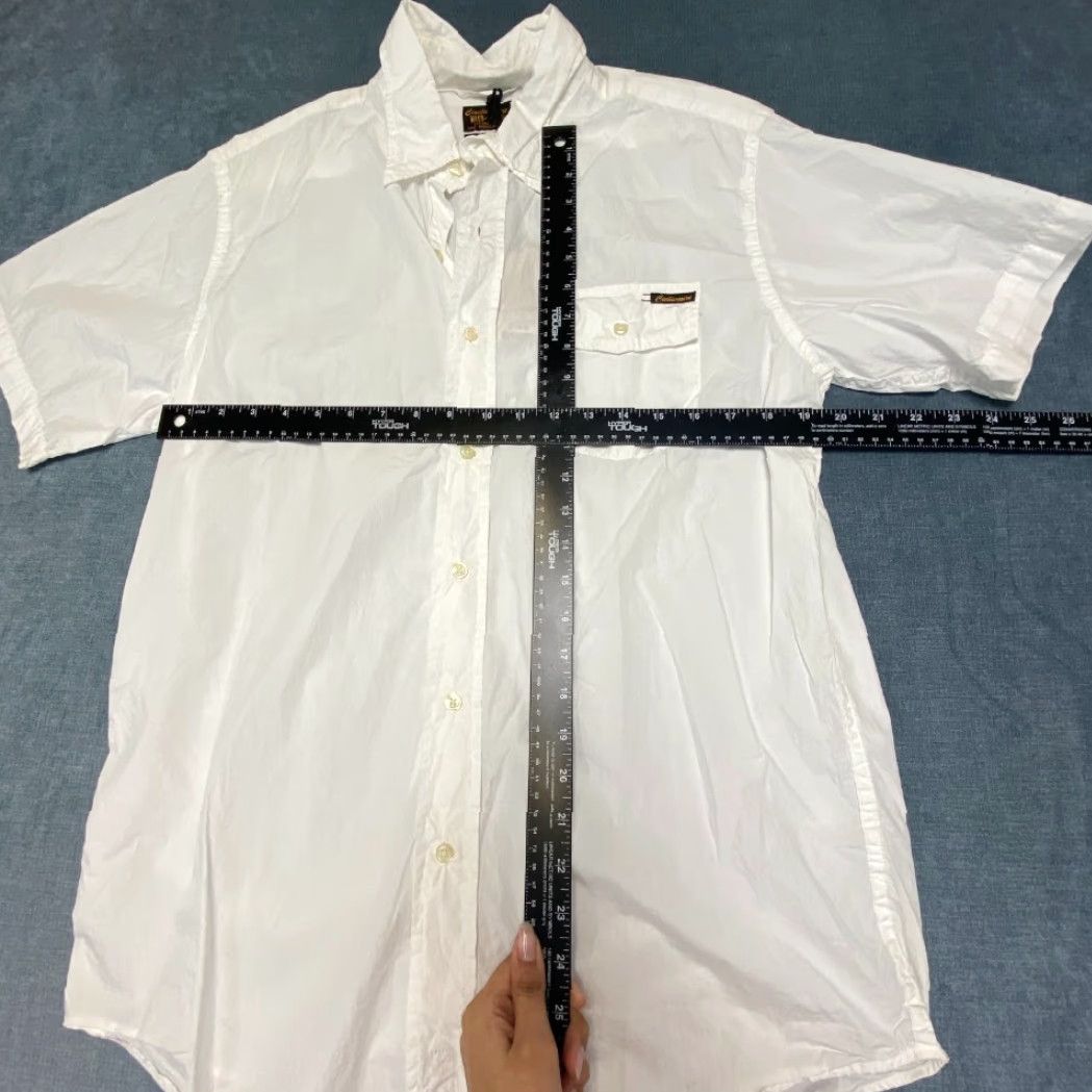 Vintage Civilianaire Shirt Men Medium White Cotton Wash And Wear Button Up Everyday Wear Short Sleeve Casual Knit Size US M / EU 48-50 / 2 - 6 Thumbnail