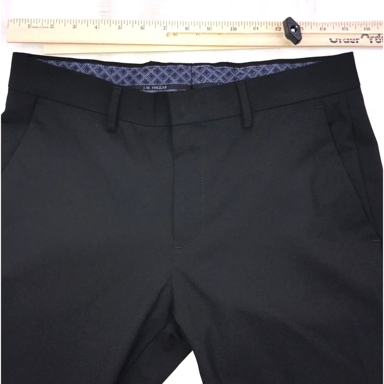 Haggar Haggar Slim Ultra Stretch Black Dress Pants Mens 30x30 EUC Size US 30 / EU 46 - 3 Thumbnail