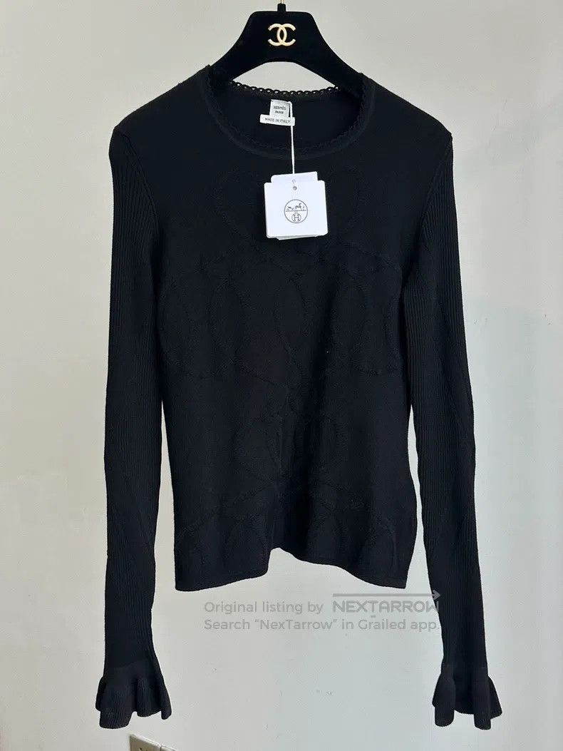 Hermes Hermes Women's Long Sleeve Stretch Knit Top for Fall and W Size XS / US 0-2 / IT 36-38 - 1 Thumbnail