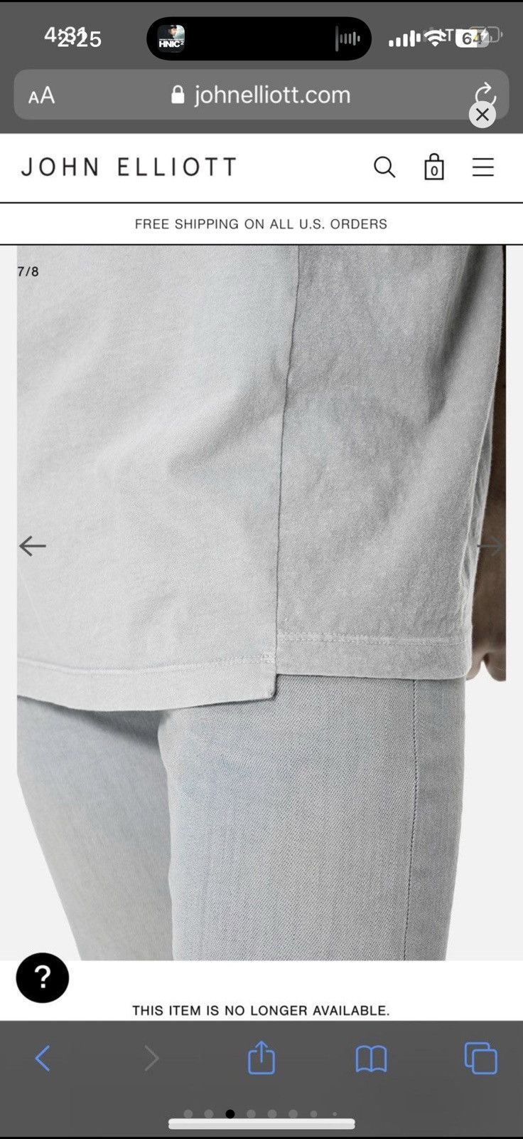 John Elliott CLAY PANELED POCKET TEE Size US L / EU 52-54 / 3 - 19 Thumbnail