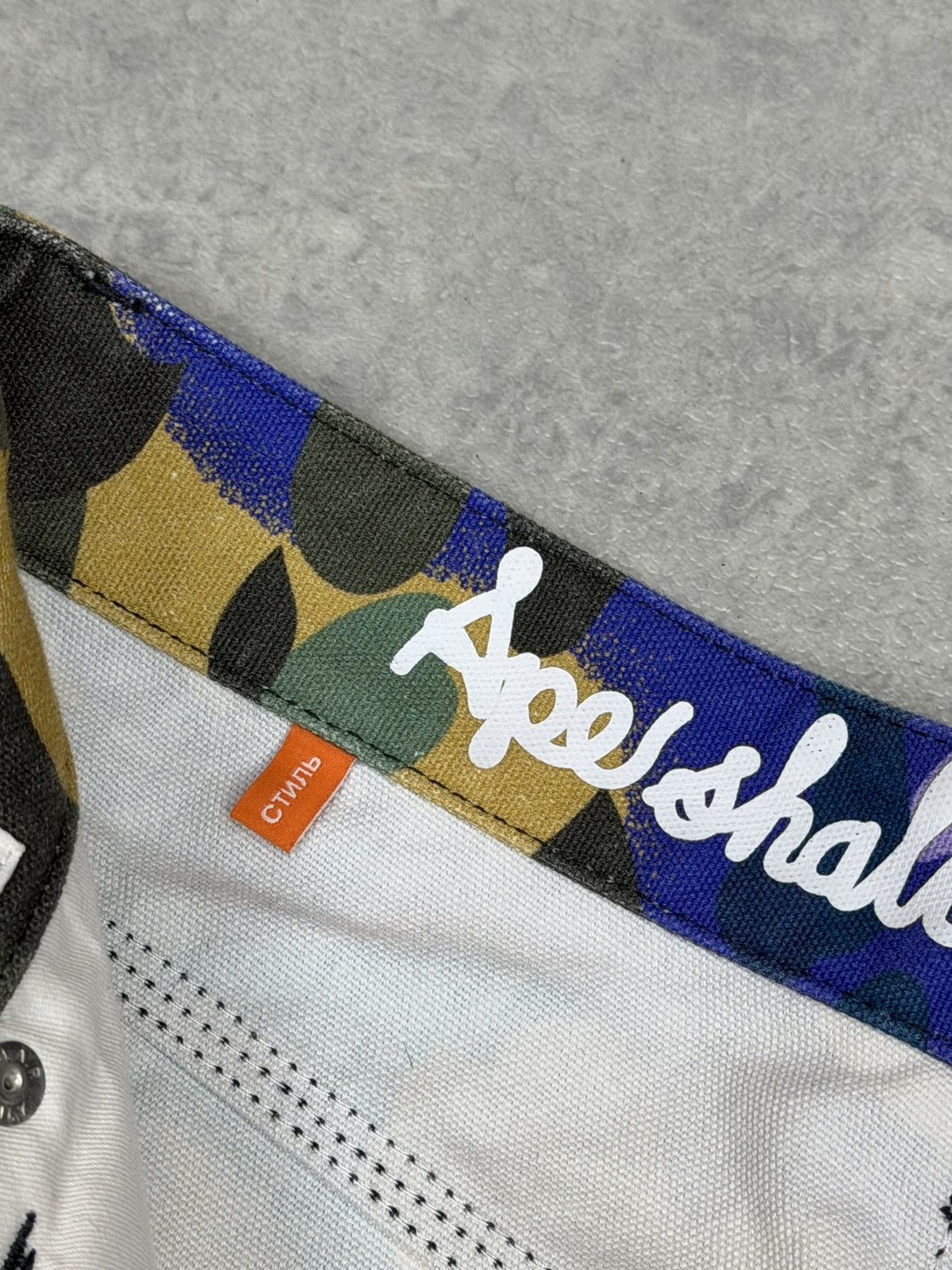 Bape Bape x Heron Preston Double Knee Camo Duck Painter Pants XS Size US 30 / EU 46 - 18 Thumbnail