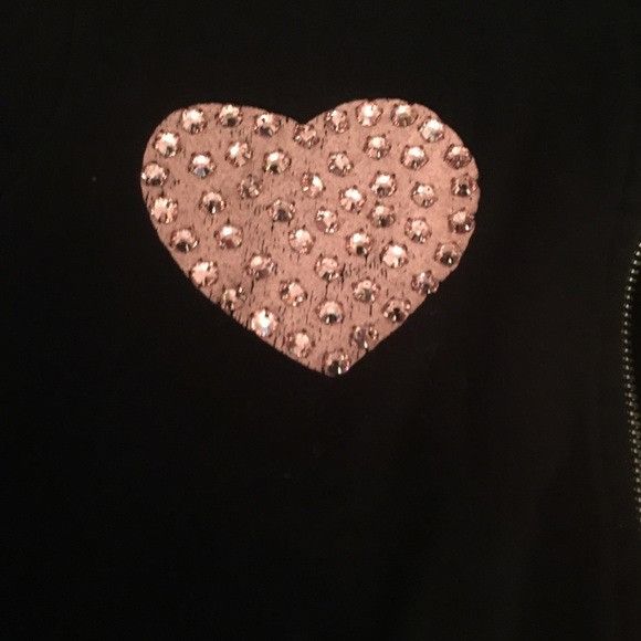 Other Bejeweled Rhinestone Heart zip hoodie sweatshirt Size S / US 4 / IT 40 - 6 Thumbnail