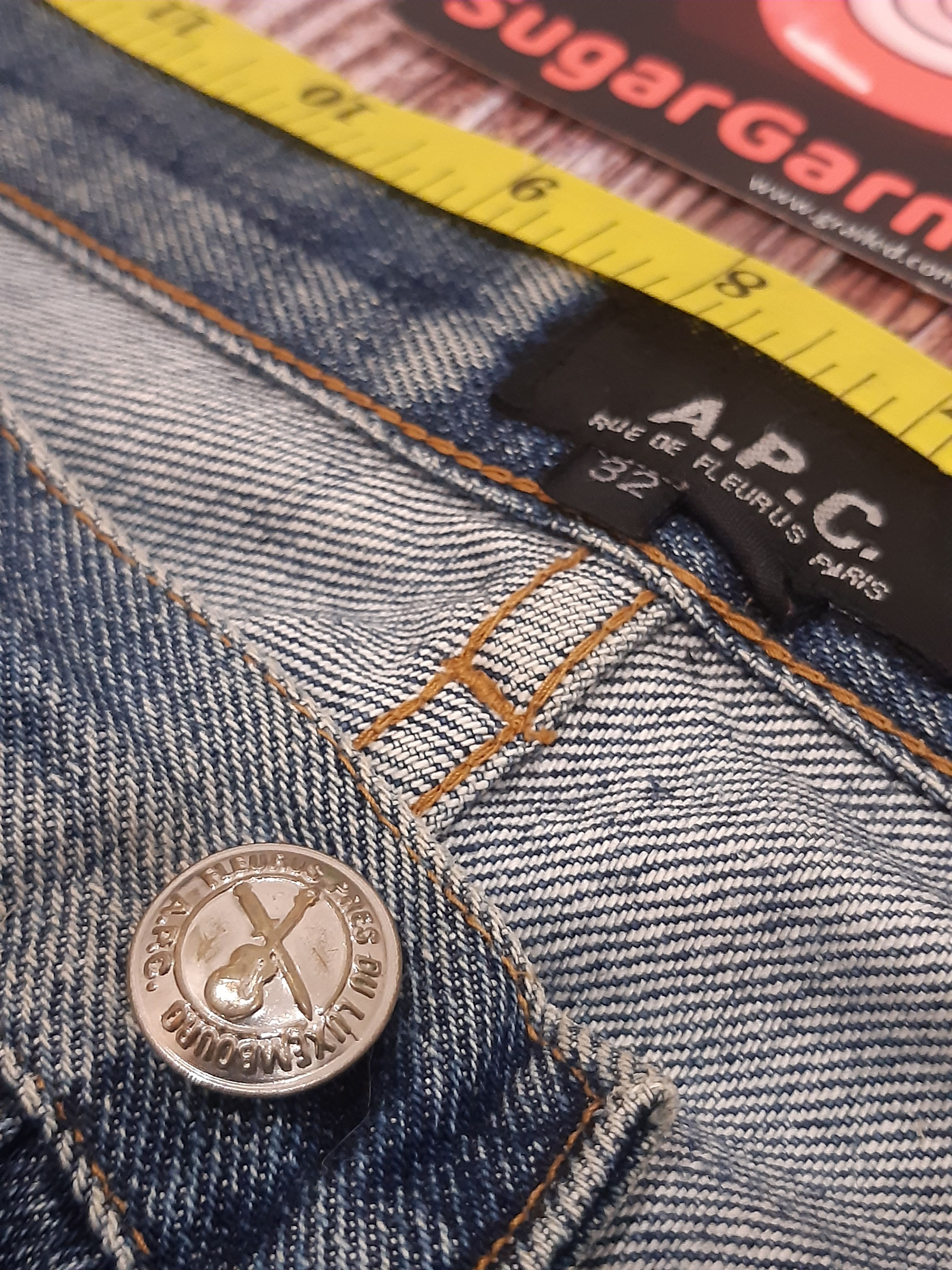 A.P.C. APC Jeans Patchworks Vintage Distressed Size US 31 - 13 Thumbnail