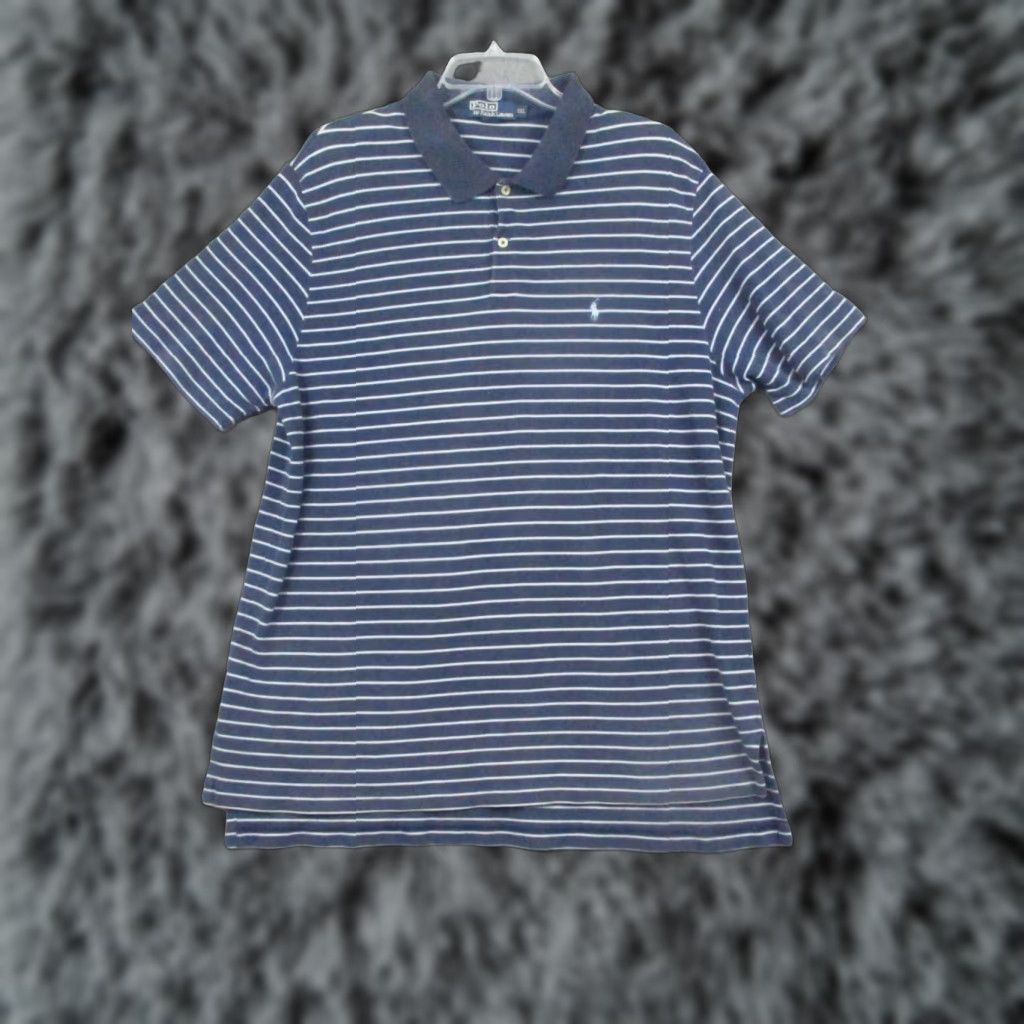 Ralph Lauren Polo Ralph Lauren Shirt 2XL Blue White Stripe Polo Shirt Mens 2XL Blue White Stripe Size US XXL / EU 58 / 5 - 1 Thumbnail