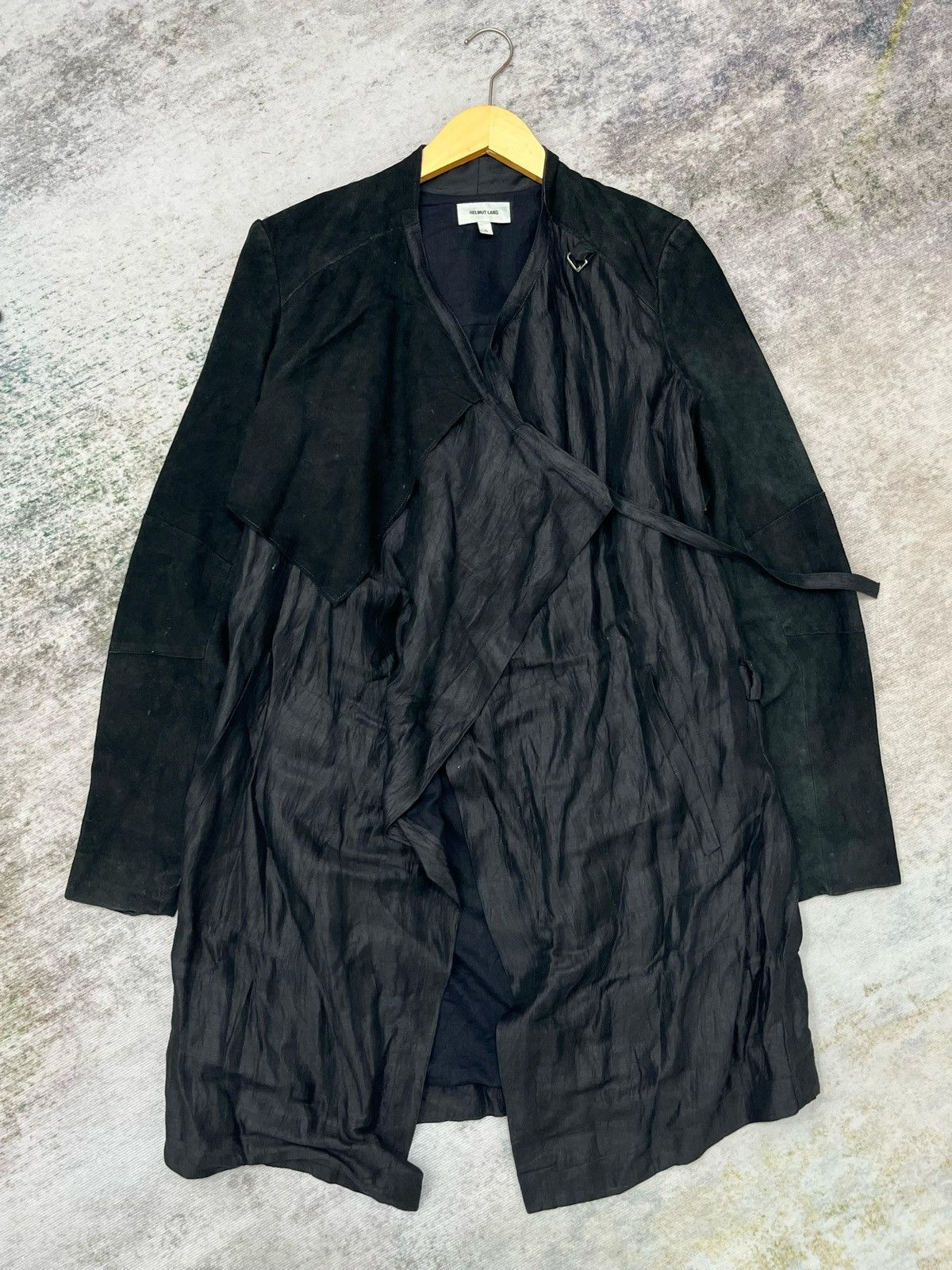 Helmut Lang × Vintage 1990s Helmut Lang Hybrid Belt Coat Vampire Jacket Size US S / EU 44-46 / 1 - 4 Thumbnail