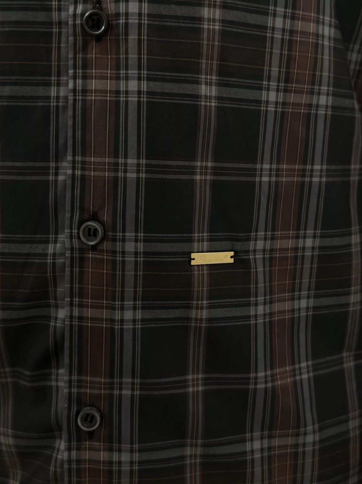 Dsquared2 Dsquared Men’s Shirt Plaid Polyester Cotton Size 48 Size US M / EU 48-50 / 2 - 3 Thumbnail