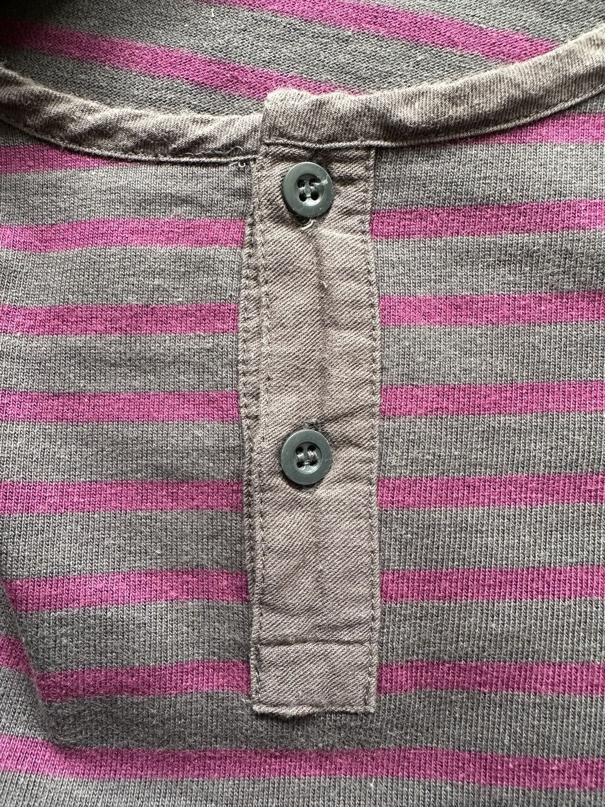 If Six Was Nine 00's Trans Continents - Striped Henley neck long sleeve Size US M / EU 48-50 / 2 - 15 Thumbnail