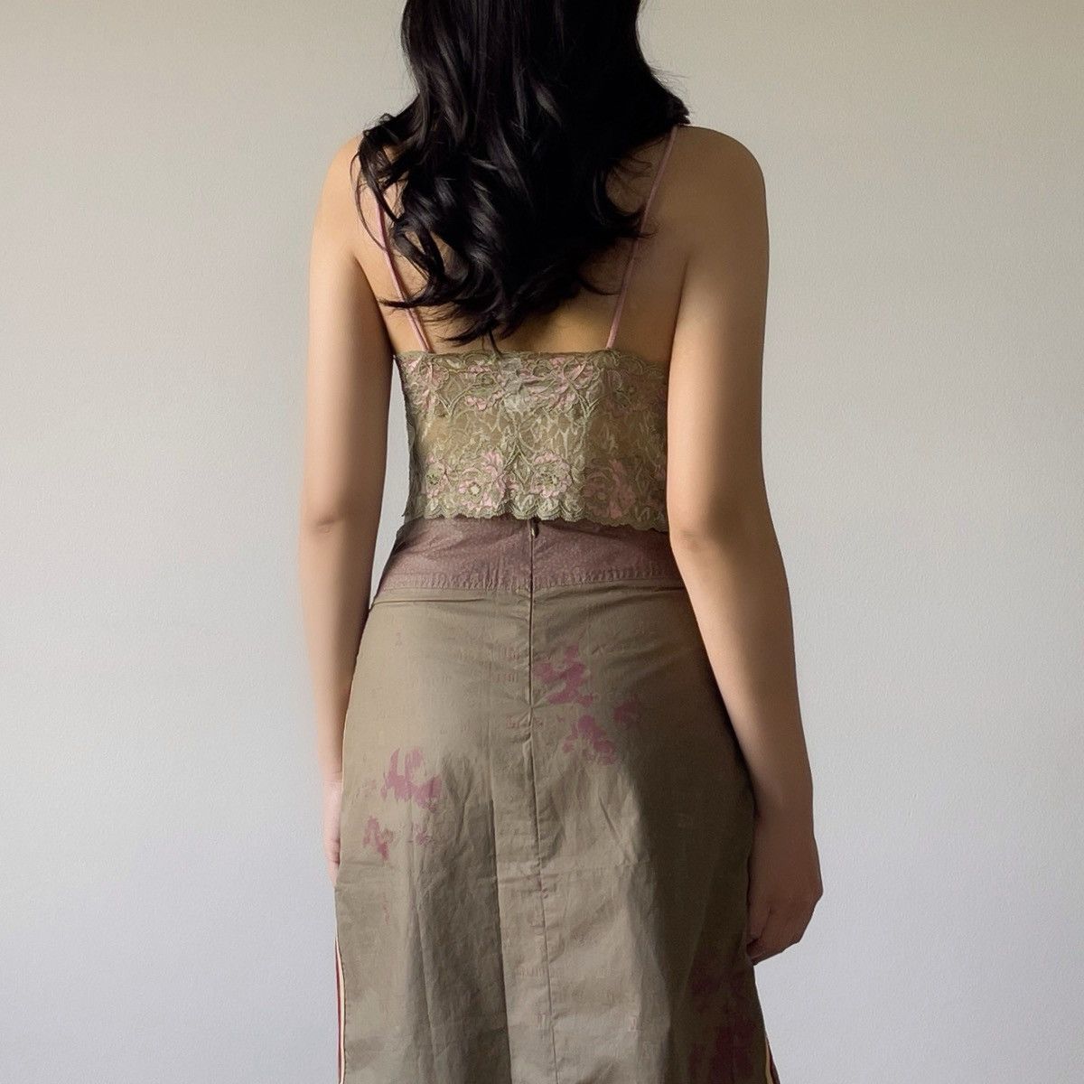 Other Adorable Green Floral Mesh Sheer Camisole (Medium) Size M / US 6-8 / IT 42-44 - 7 Thumbnail