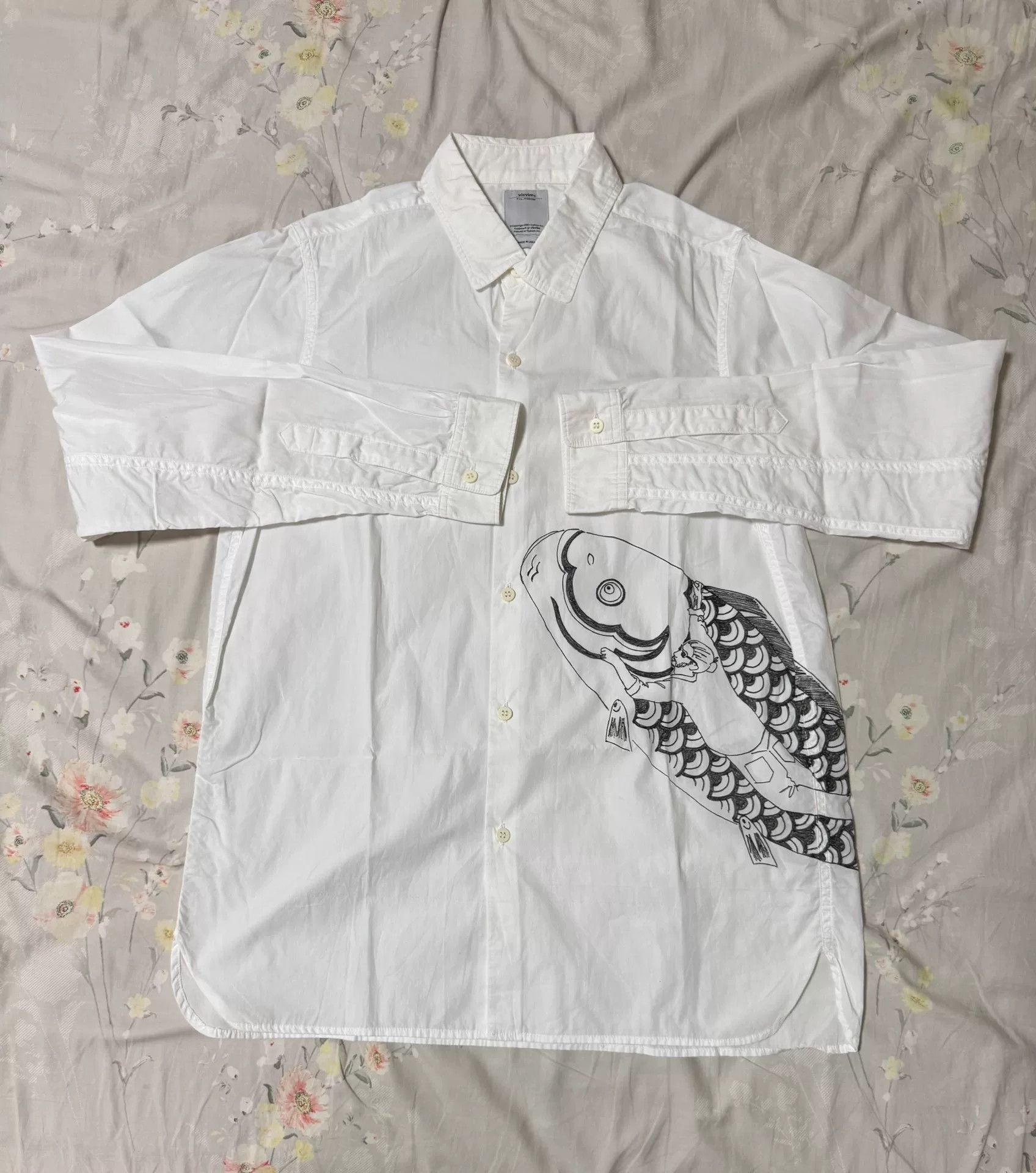 Visvim visvim 17AW Hand-Painted Carp Long-Sleeve Shirt Size US S / EU 44-46 / 1 - 1 Thumbnail